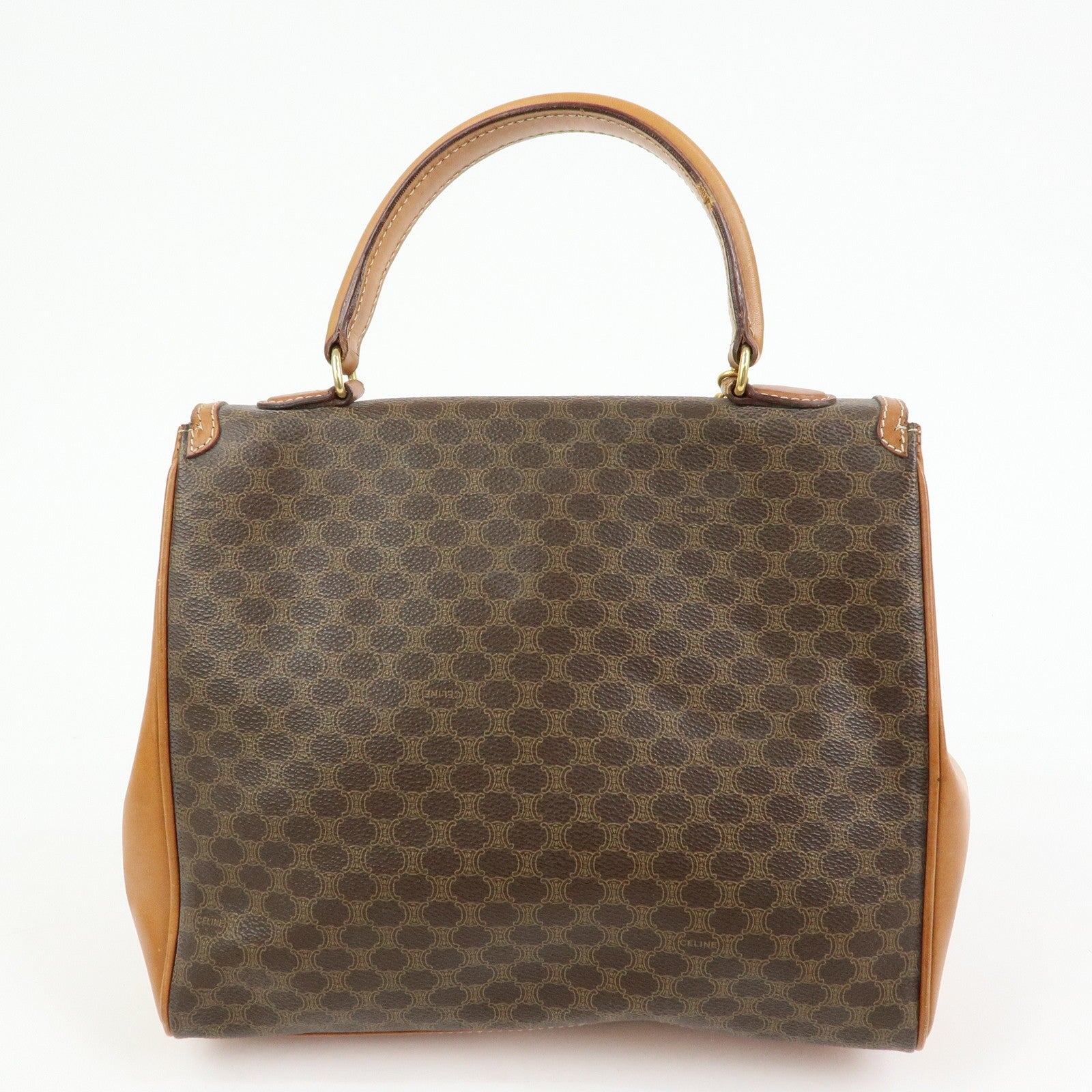 Celine Macadam Hand Bag - Brown, PVC Leather