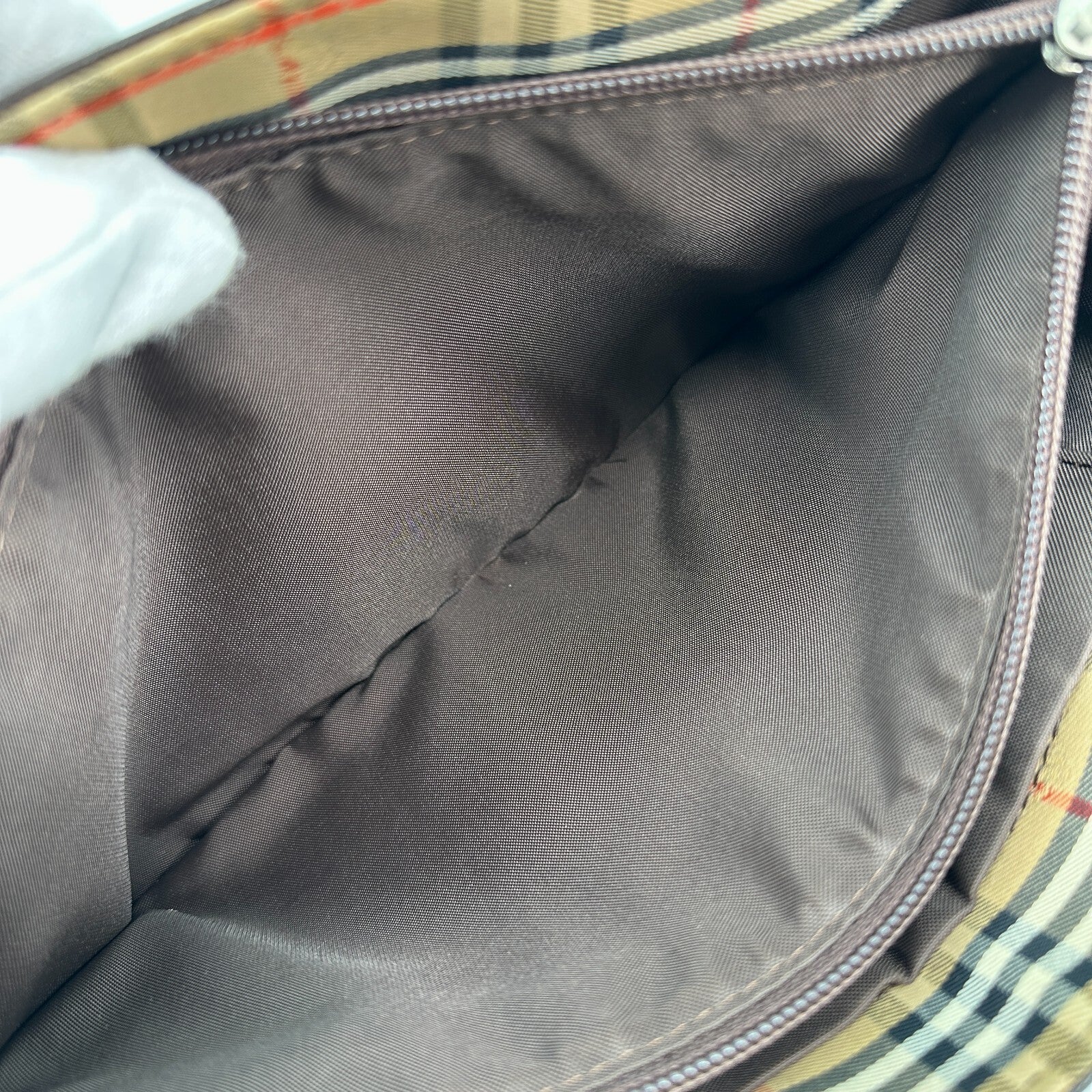 Burberry Nova Check Tote Bag - Brown, Canvas, Leather