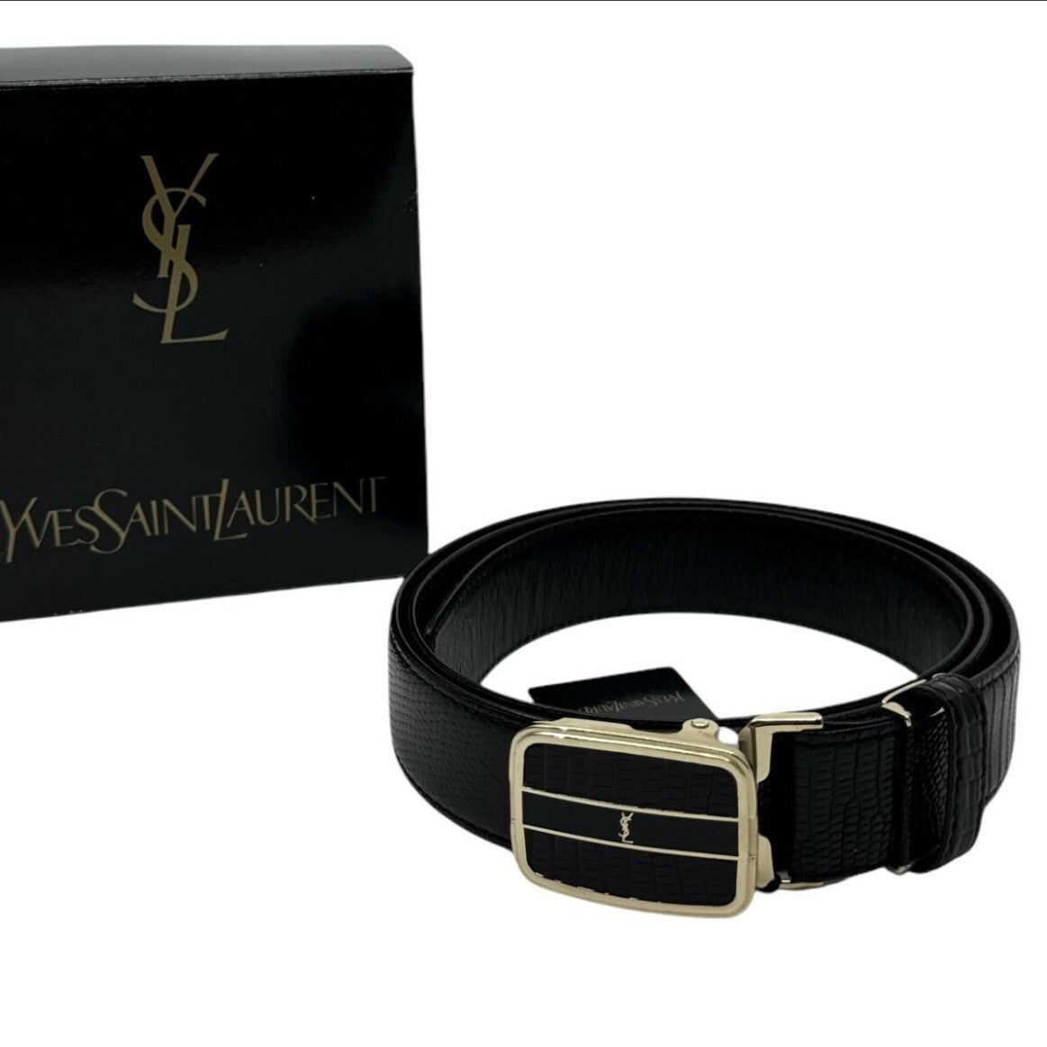 Saint Laurent YSL Belt - Black, Leather