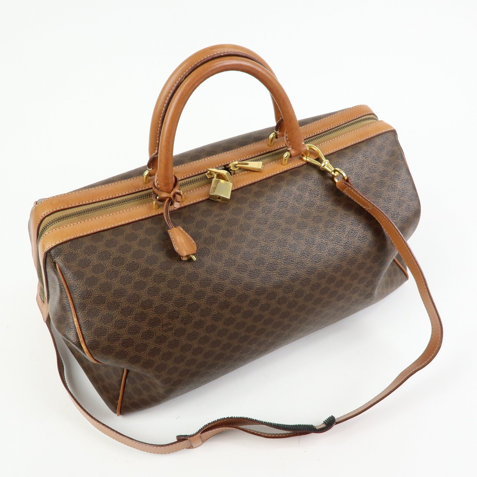 Celine Macadam 2WAY Bag - Brown, PVC Leather