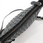 Bottega Veneta Intrecciato Leather Shoulder Black Bag