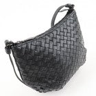 Bottega Veneta Intrecciato Leather Shoulder Black Bag
