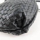 Bottega Veneta Intrecciato Leather Shoulder Black Bag