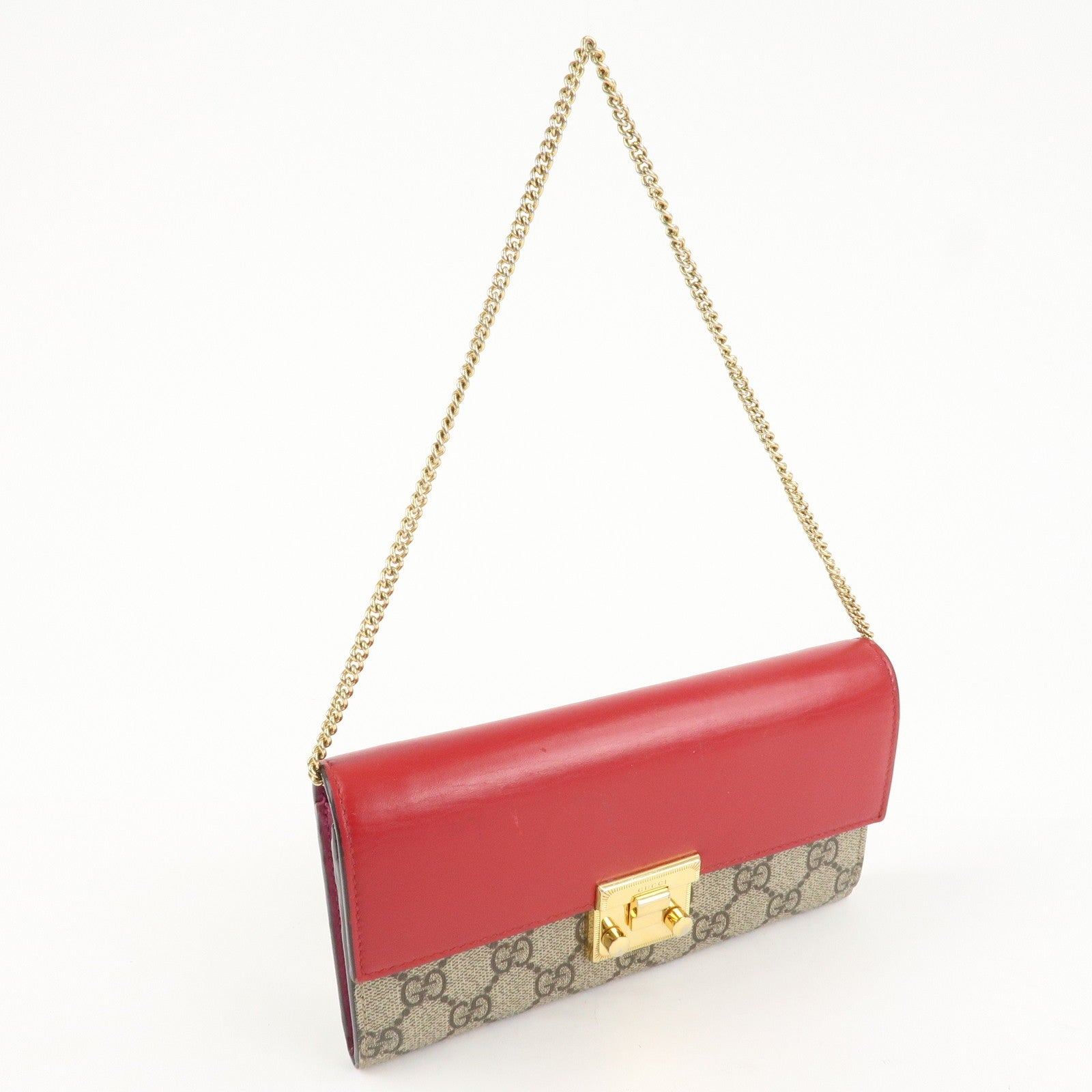 Gucci GG Supreme Leather Canvas Padlock Chain