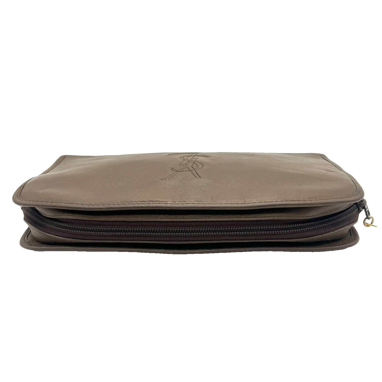 Yves Saint Laurent YSL Leather Clutch - Brown