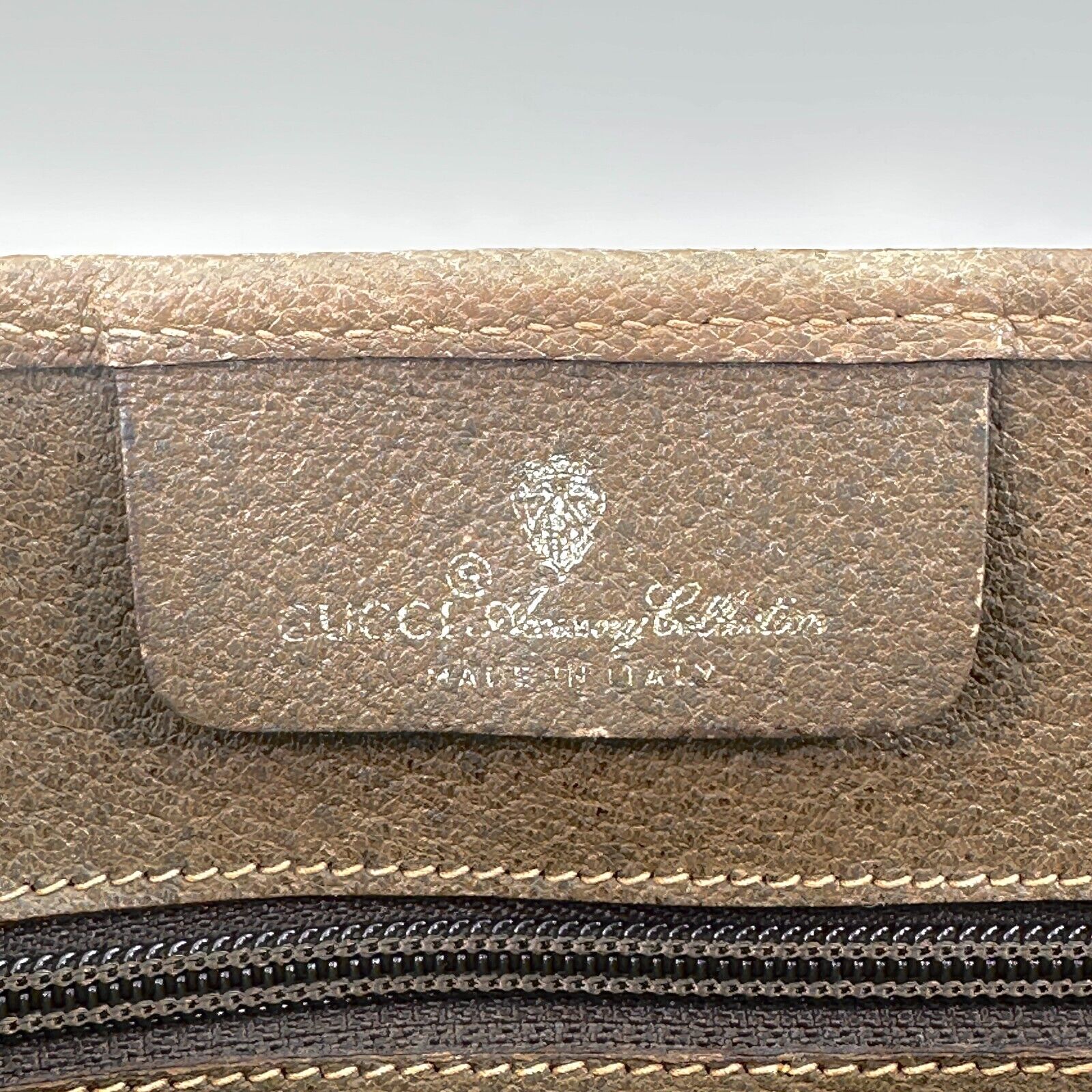 Gucci Sherry Line Shoulder Tote Bag GG PVC Leather Brown