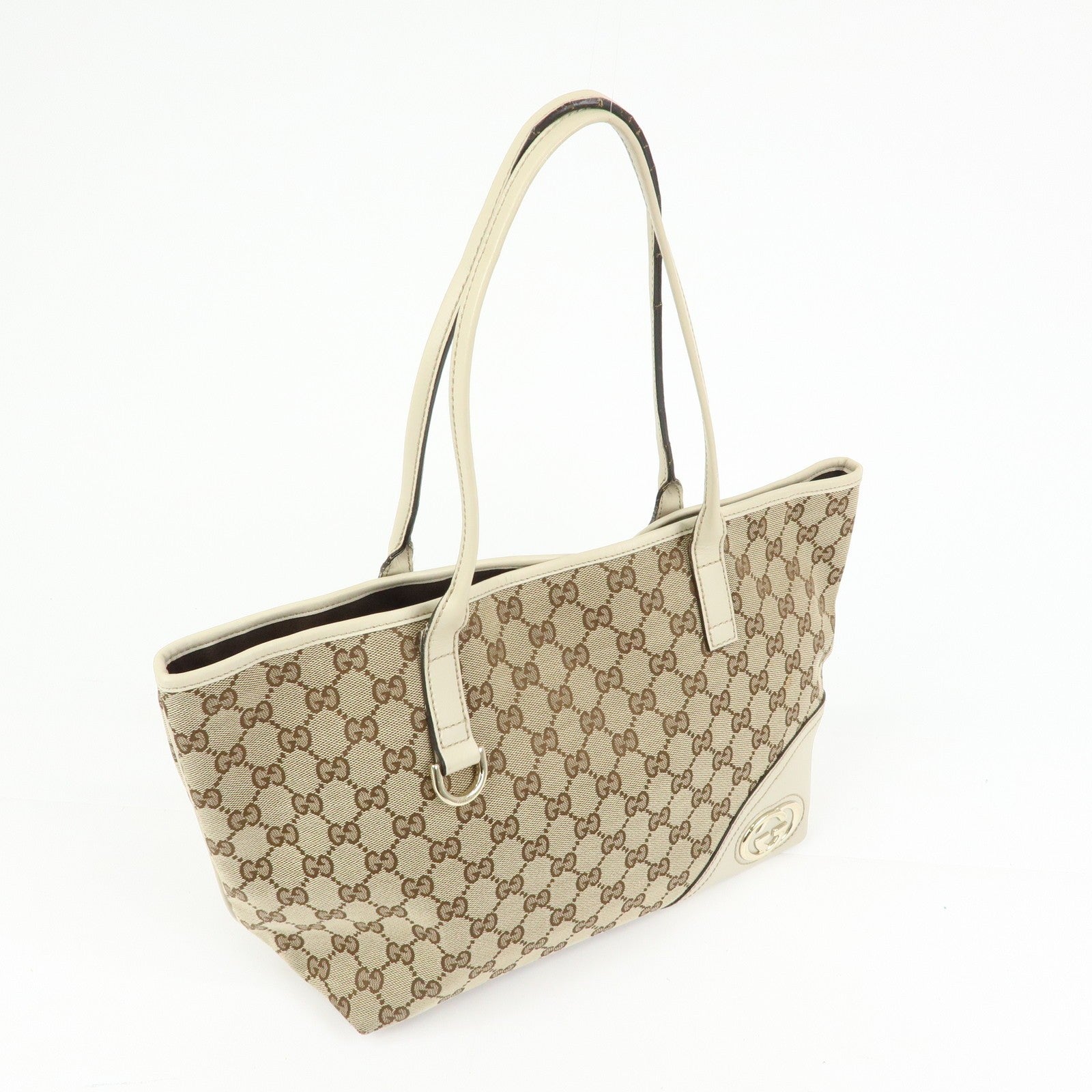 Gucci Interlocking G Tote Bag - Beige, Canvas and Leather