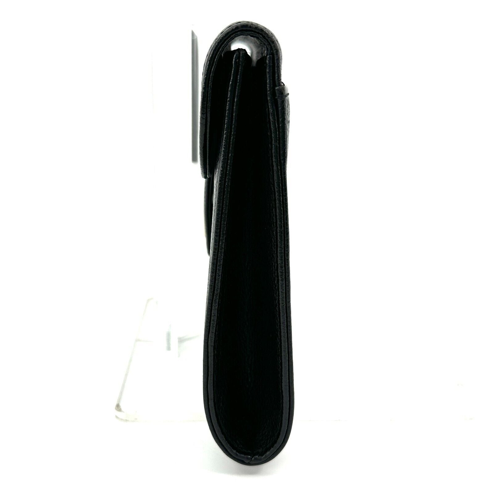 Saint Laurent YSL Clutch Bag Black Leather