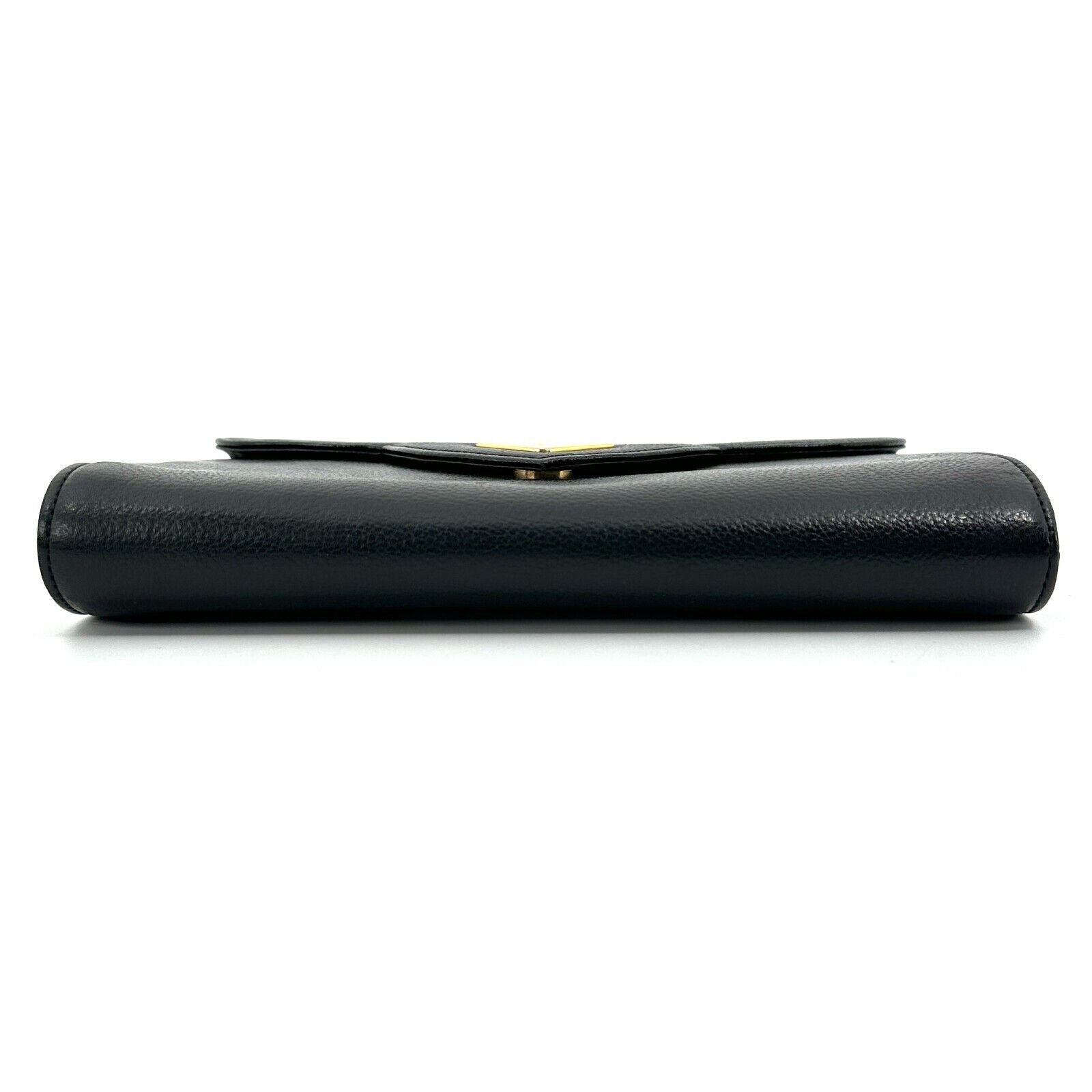 Saint Laurent YSL Clutch Bag Black Leather