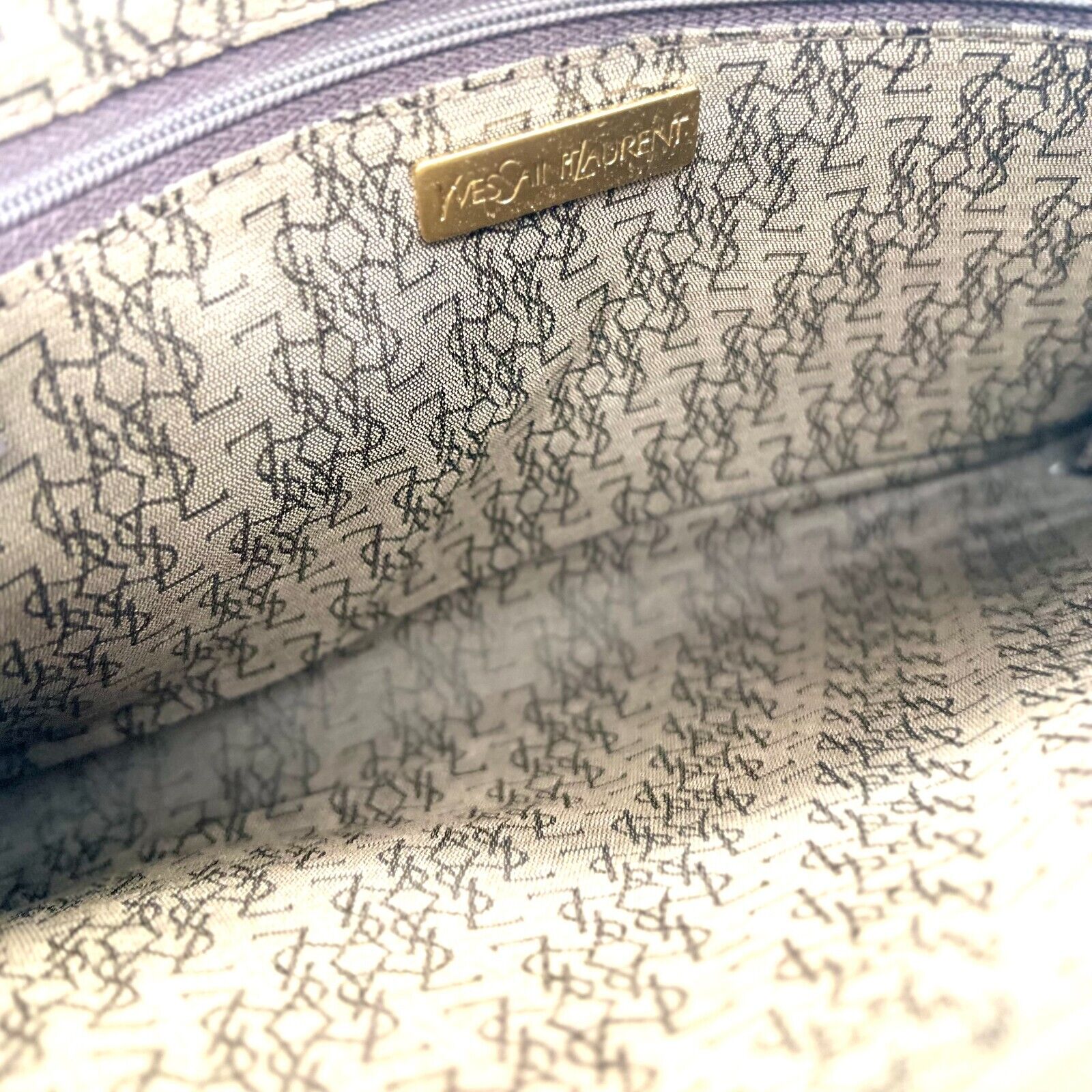 Yves Saint Laurent YSL Leather Clutch - Brown
