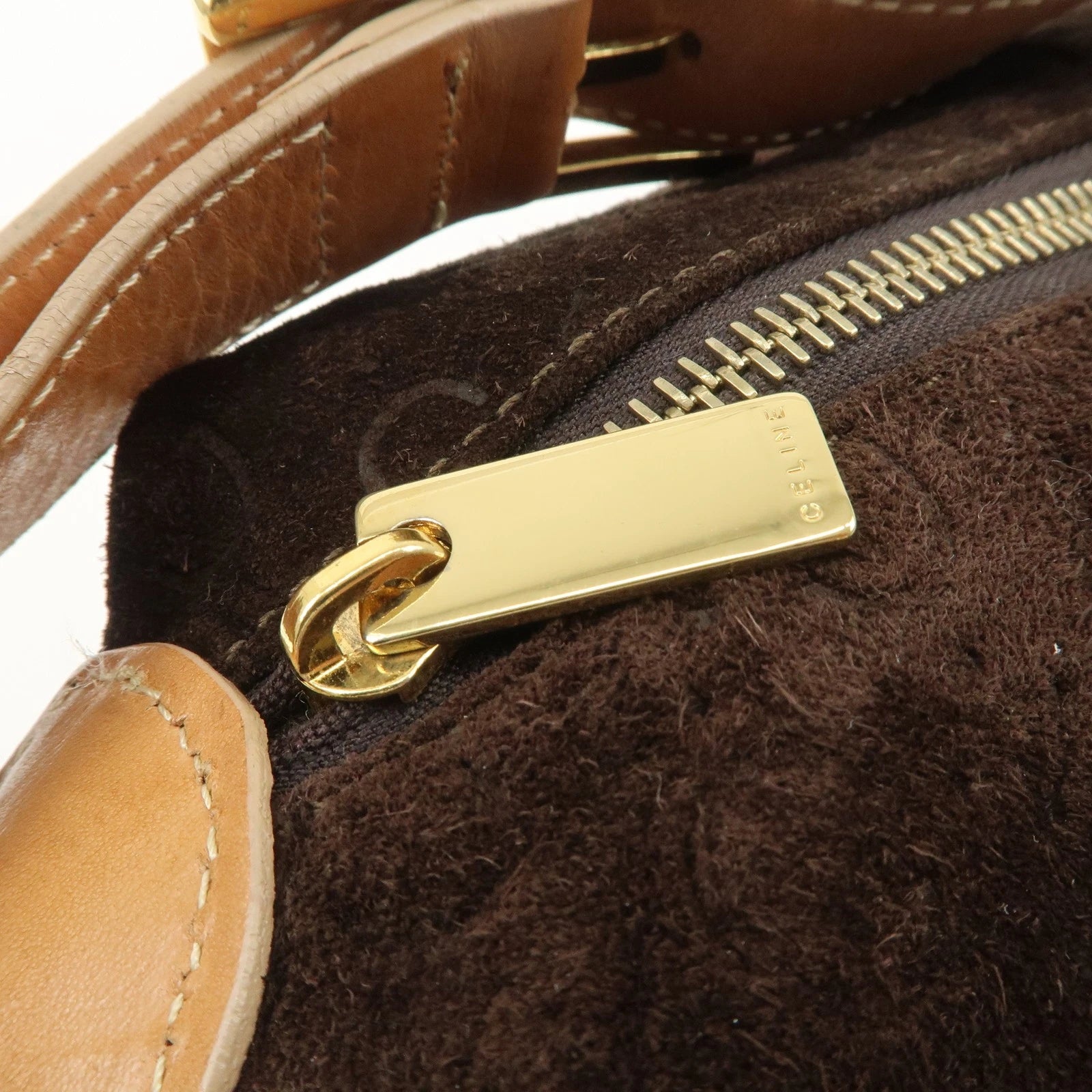 Celine Macadam Shoulder Bag - Brown, Suede