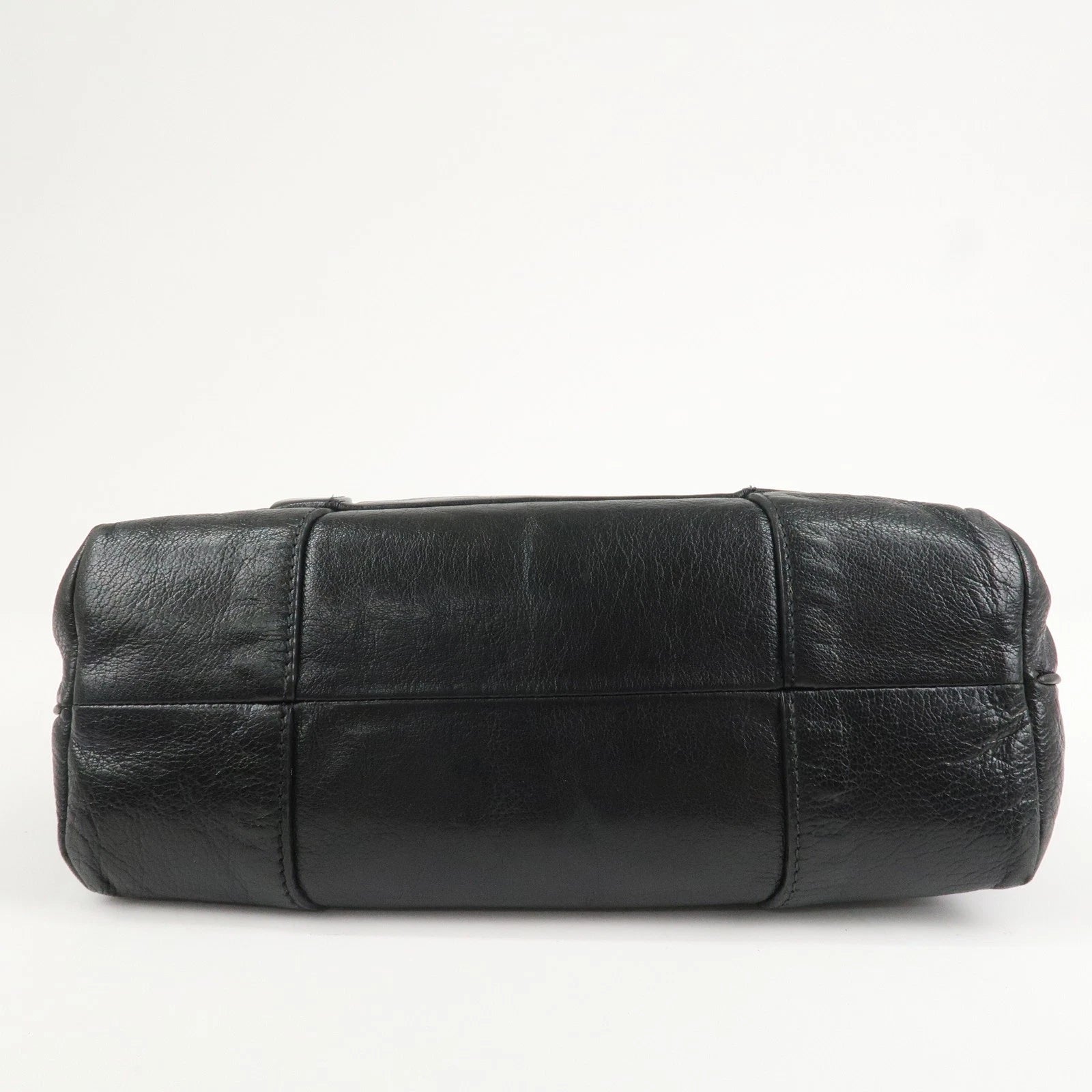 CELINE Boogie Bag Leather Hand Bag Tote Bag Black
