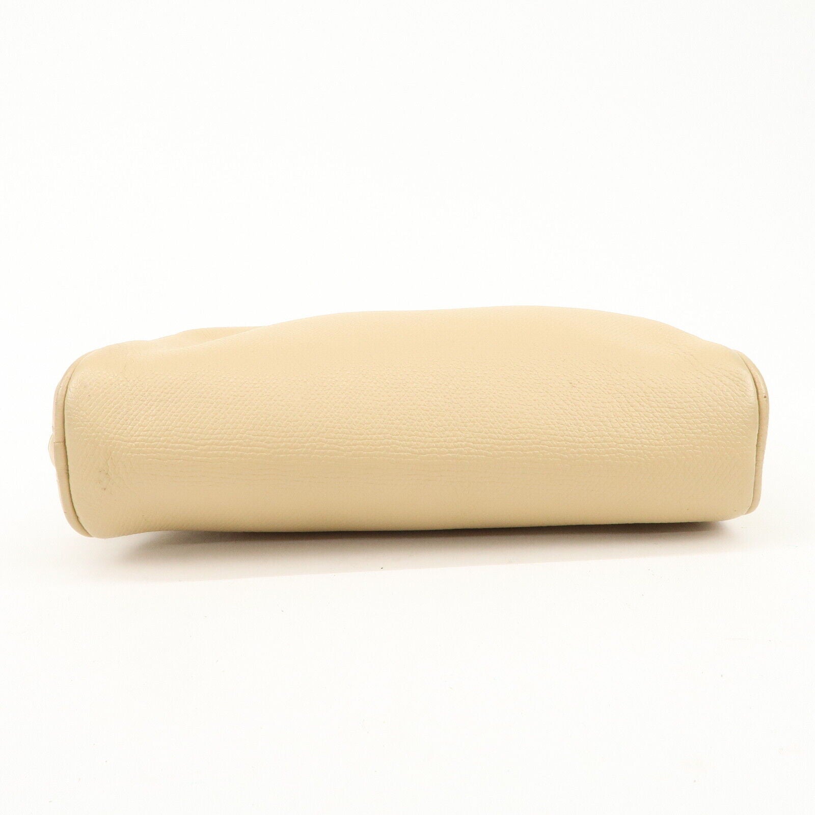 Chanel Leather Cosmetic Pouch - Beige & Gold