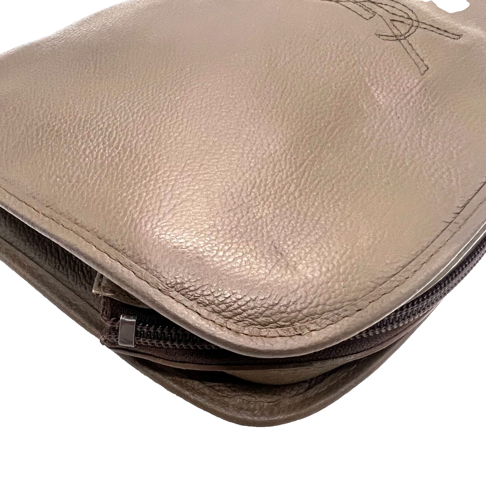 Yves Saint Laurent YSL Leather Clutch - Brown