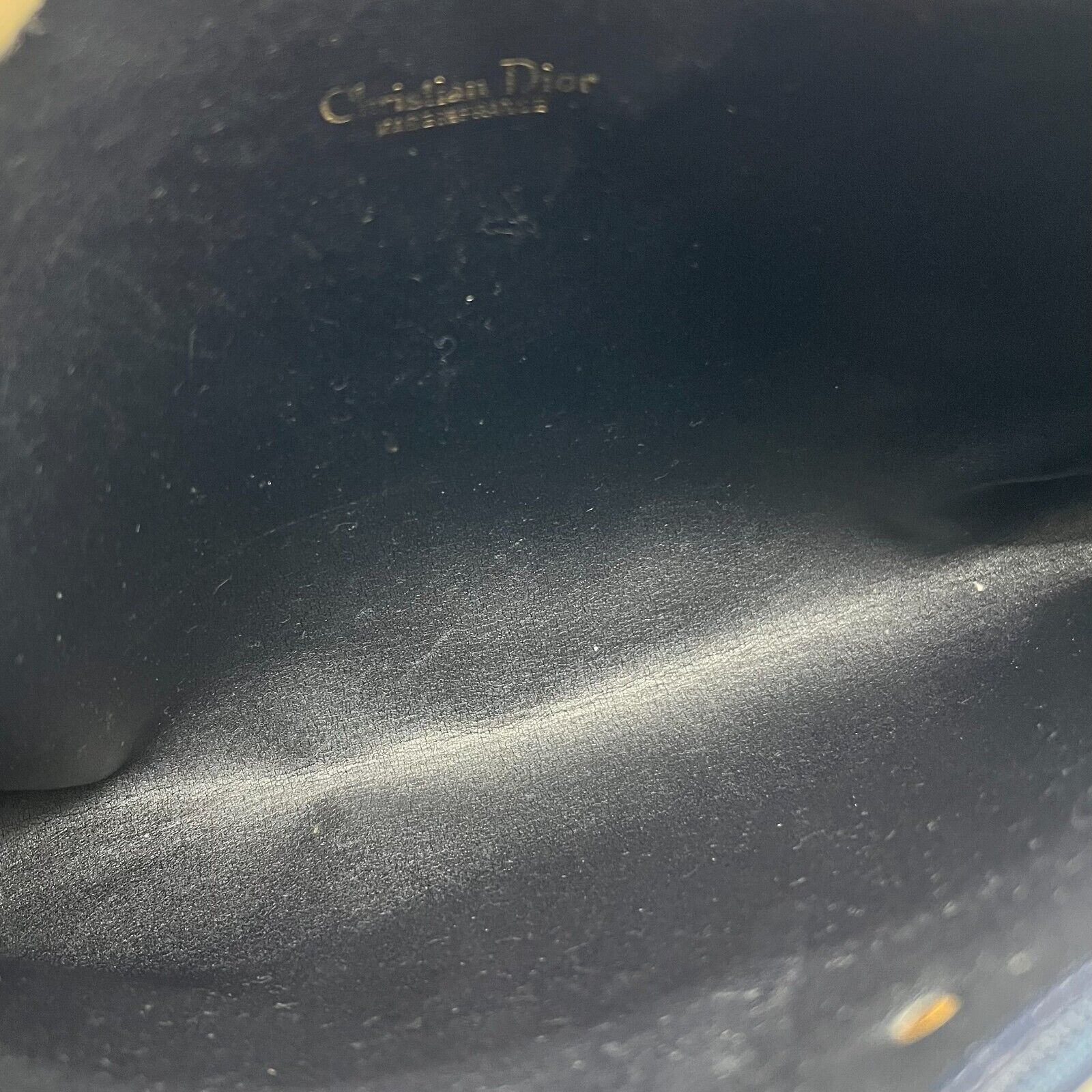 Christian Dior Trotter Clutch Bag Navy Canvas