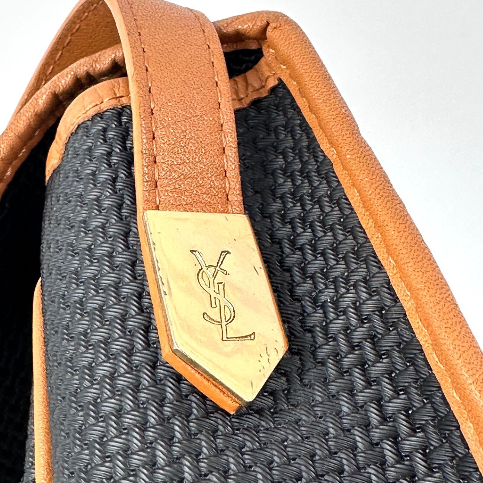 Saint Laurent YSL Shoulder Bag - Leather & Black PVC