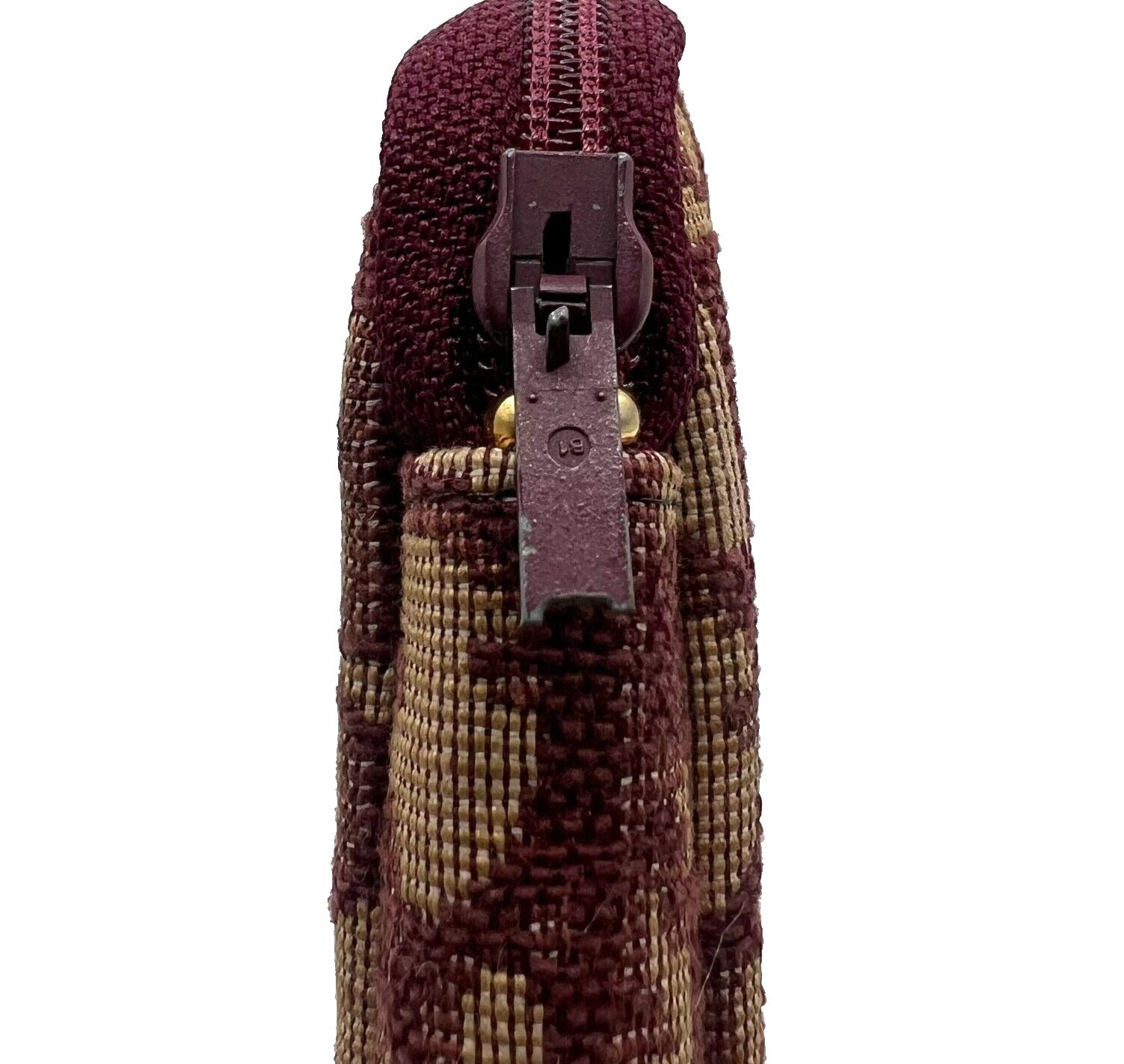 Christian Dior Trotter Clutch Bag Pouch Canvas Bordeaux