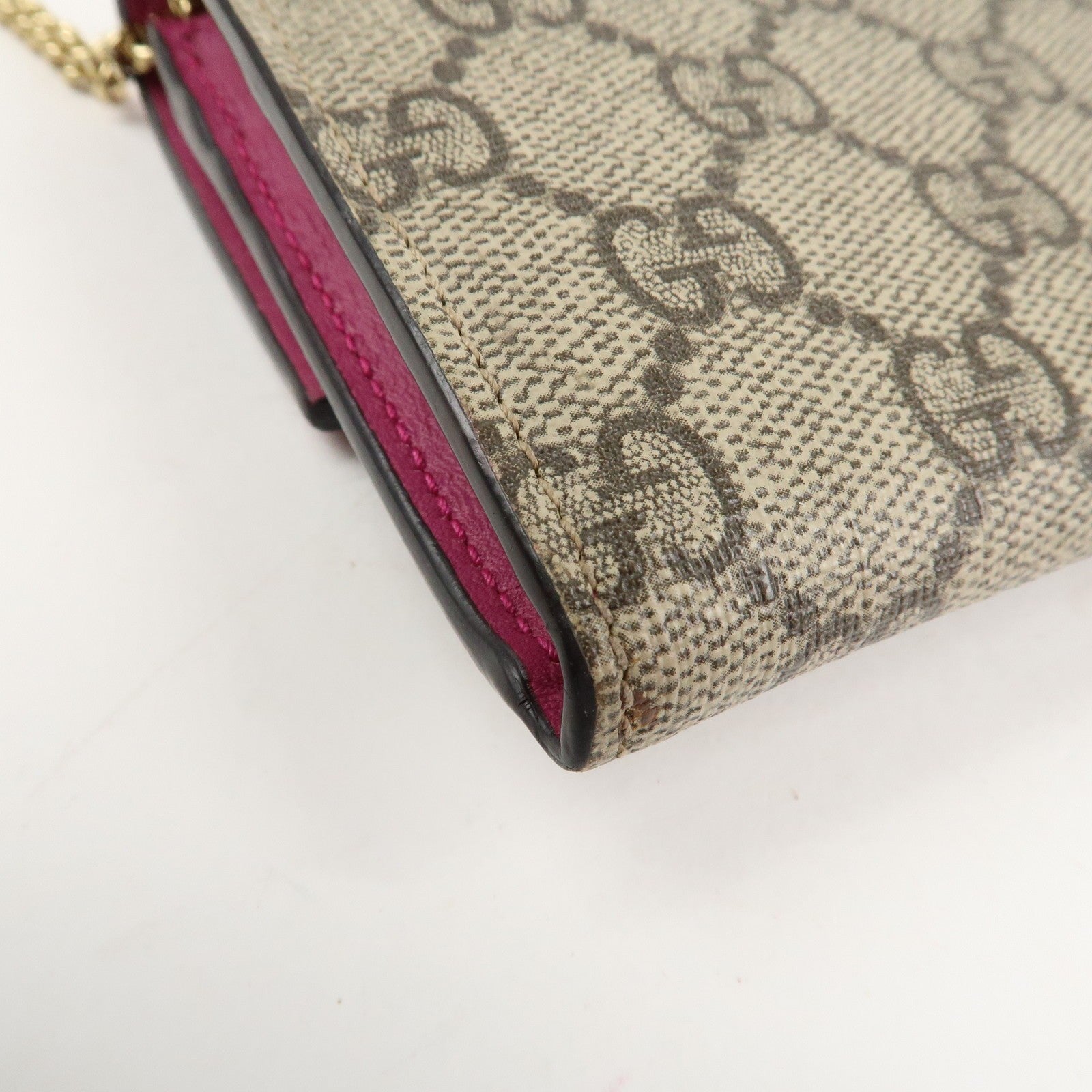 Gucci GG Supreme Leather Canvas Padlock Chain