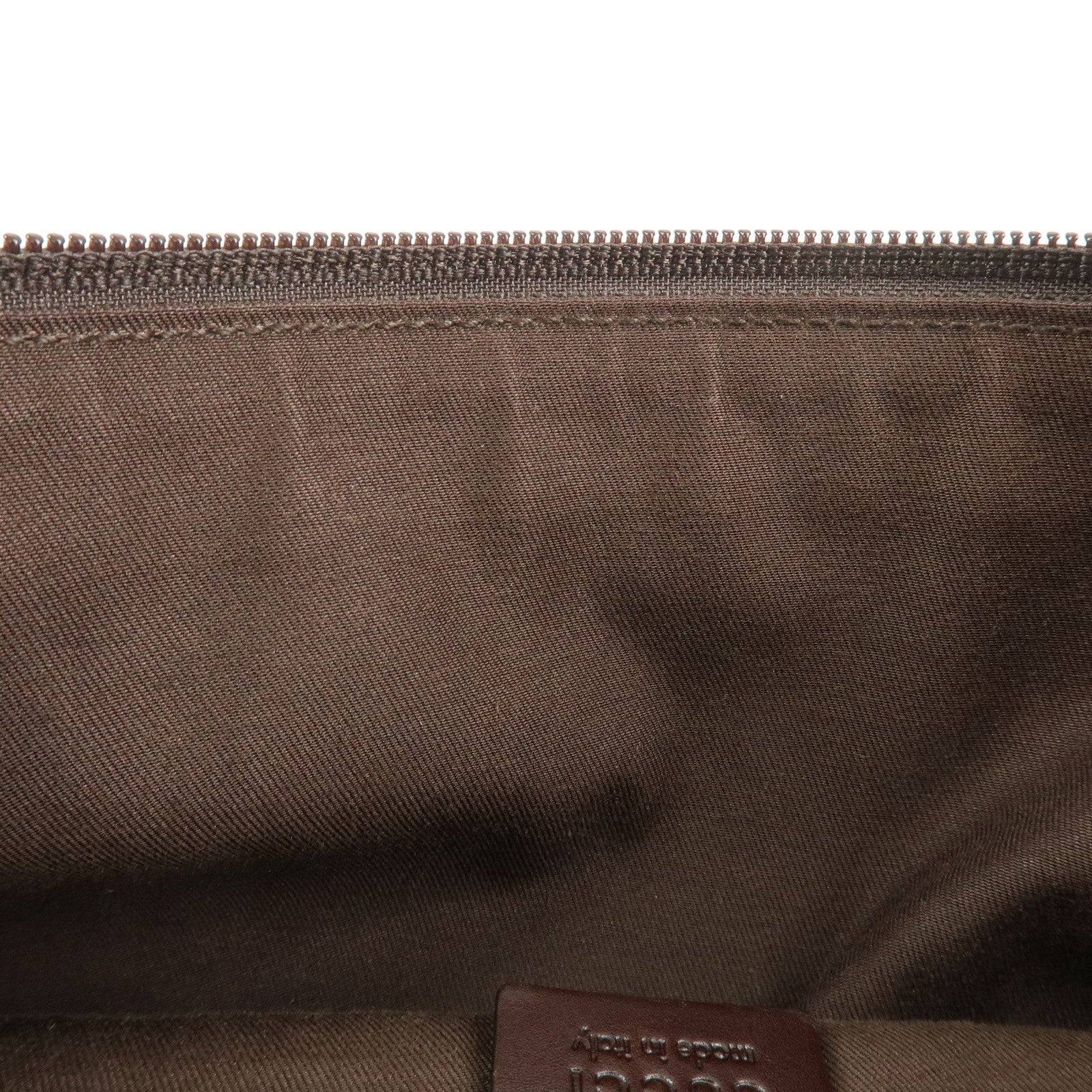 Gucci GG Canvas Leather Shoulder Bag Crossbody Brown