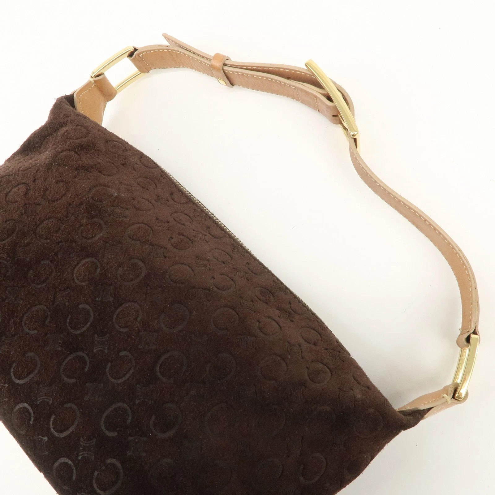 Celine Macadam Shoulder Bag - Brown, Suede