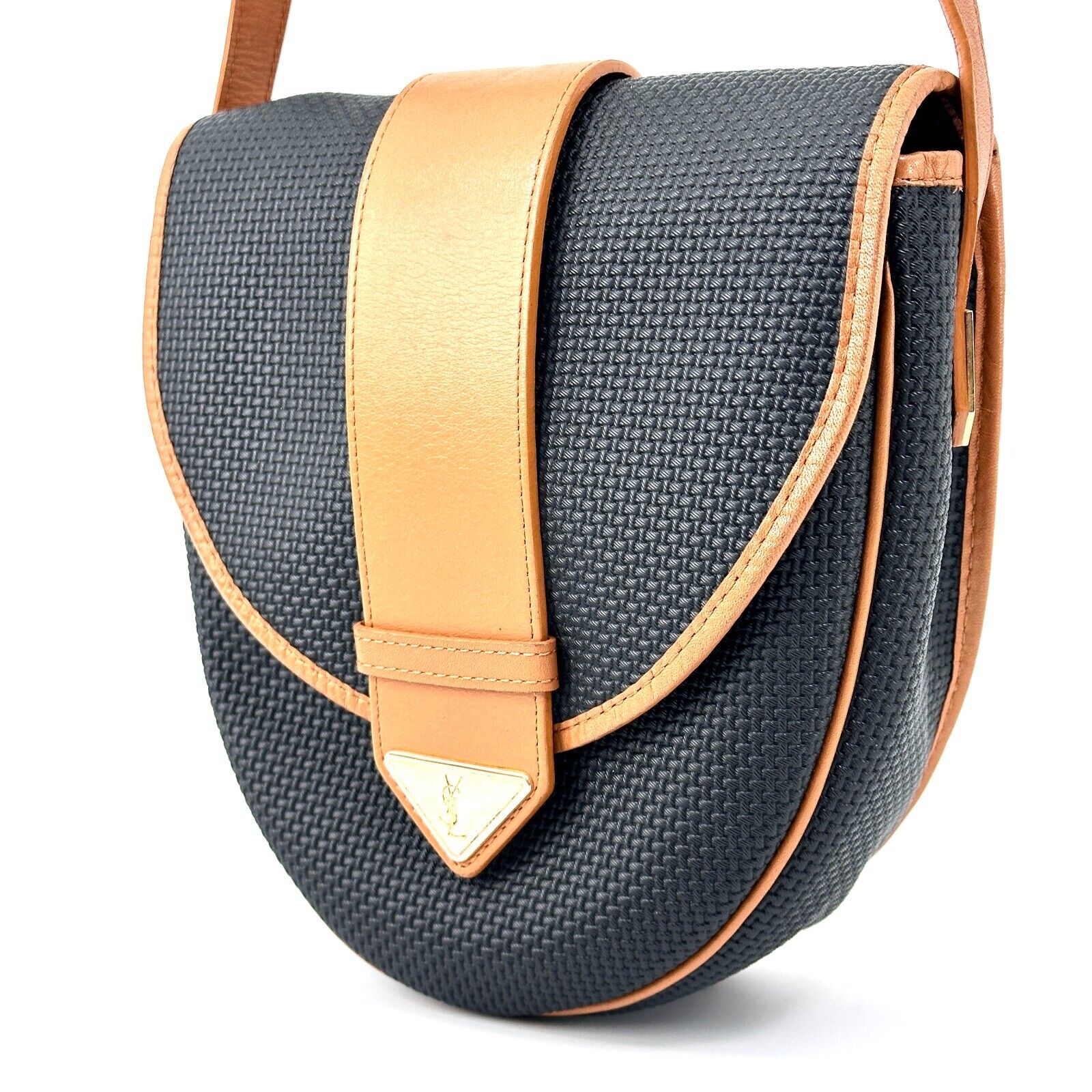 Saint Laurent YSL Shoulder Bag - Leather & Black PVC