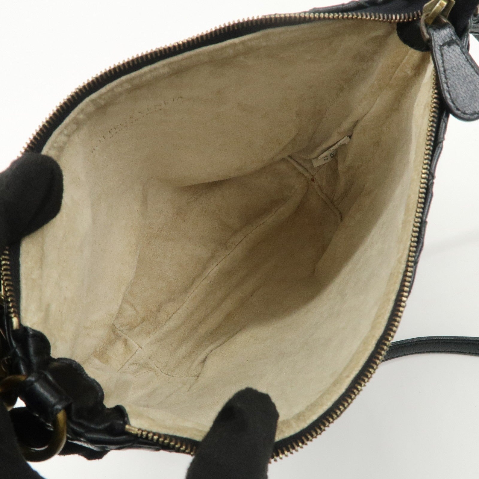 Bottega Veneta Intrecciato Leather Shoulder Bag - Black