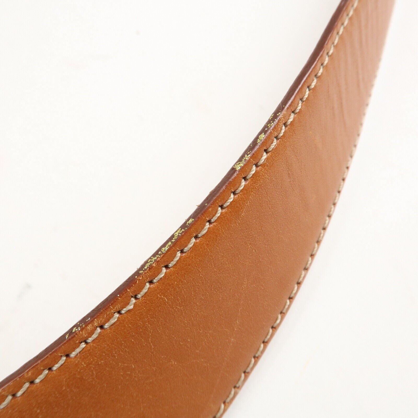 Celine Macadam PVC Leather Shoulder Bag Beige Brown Gold