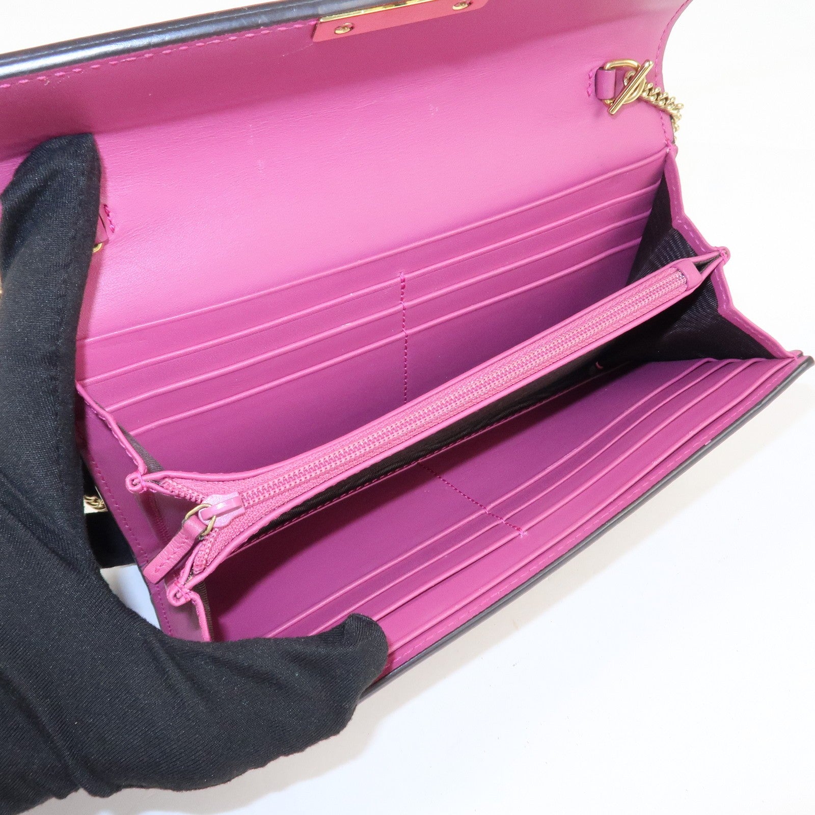 Gucci GG Supreme Leather Canvas Padlock Chain