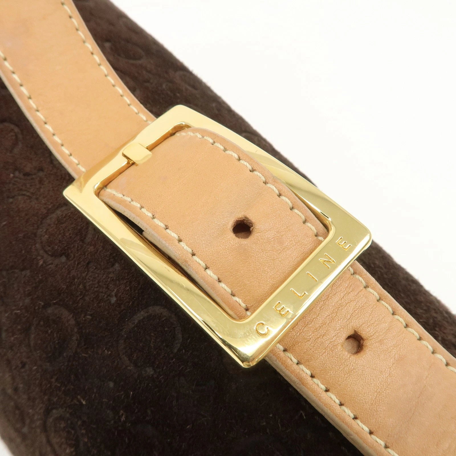 Celine Macadam Shoulder Bag - Brown, Suede
