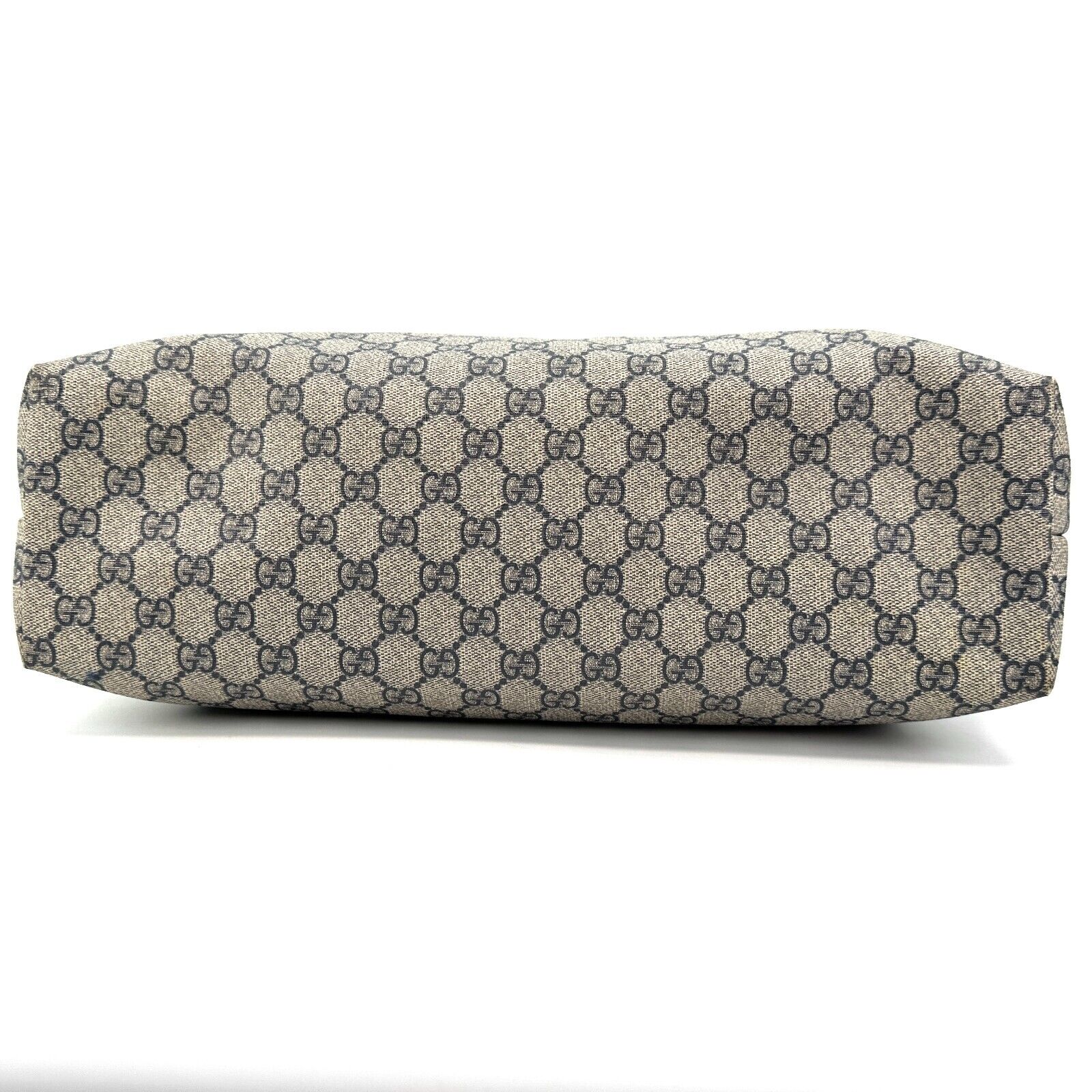Gucci GG PVC Leather Supreme Tote Shoulder Bag Purse Navy