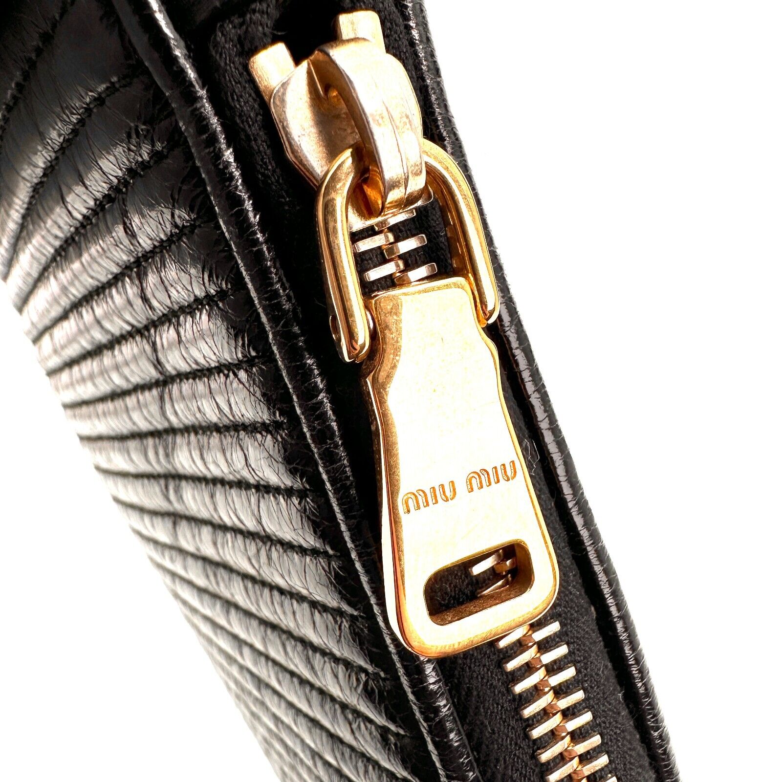 Miu Miu Quilted Clutch Bag Leather Pouch Matelasse