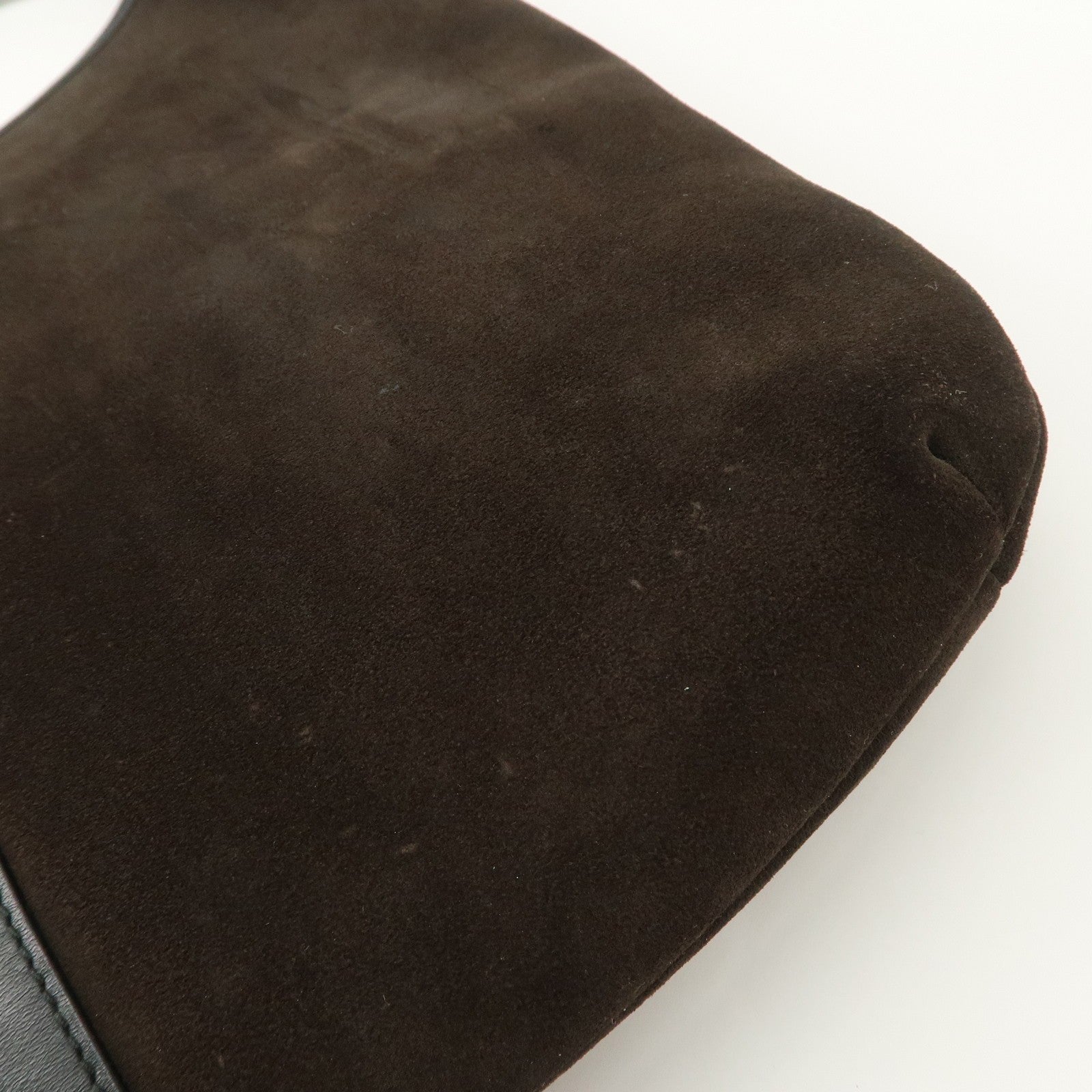 Gucci Duonissos Suede Leather Shoulder Bag - Dark Brown