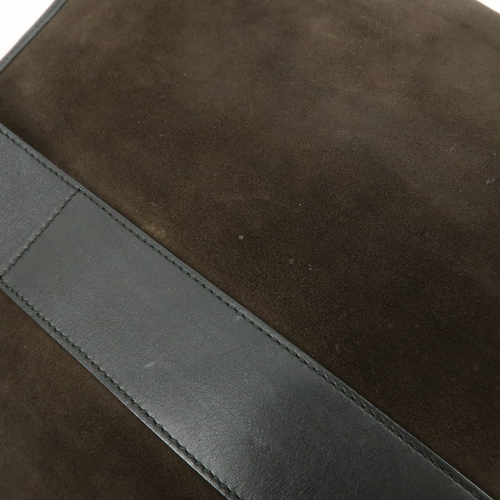 Gucci Duonissos Suede Leather Shoulder Bag - Dark Brown