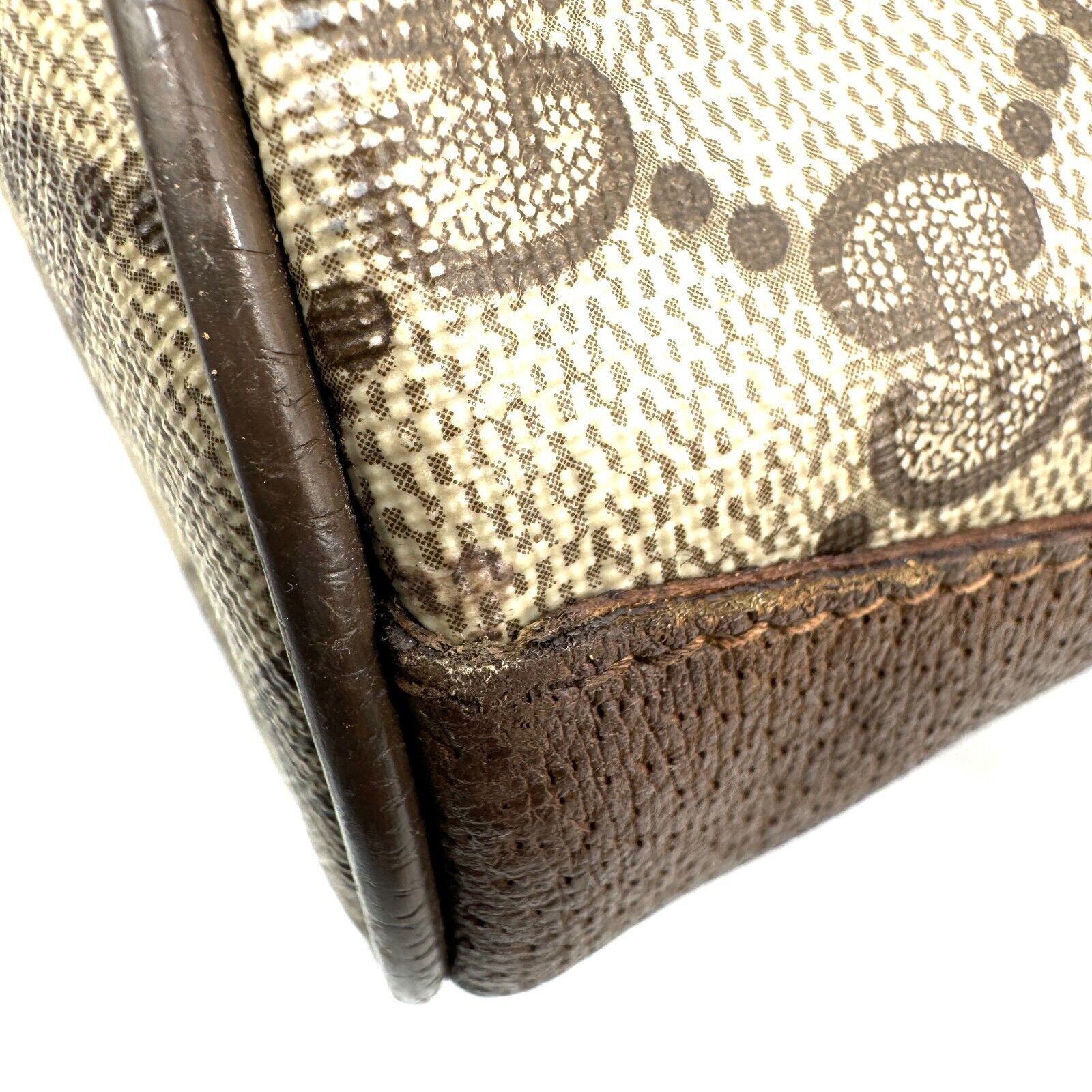 Gucci Vintage GG Sherry Line PVC Leather Drawstring Bucket Shoulder Bag