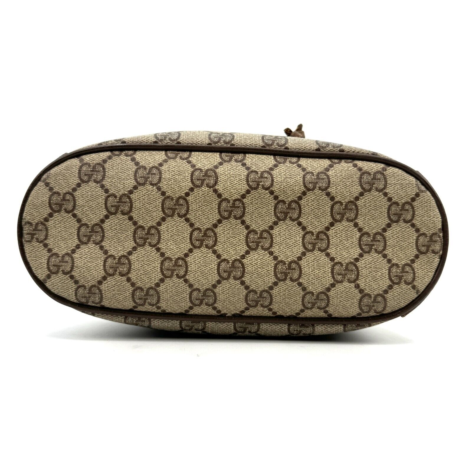 Gucci Vintage GG Sherry Line PVC Leather Drawstring Bucket Shoulder Bag