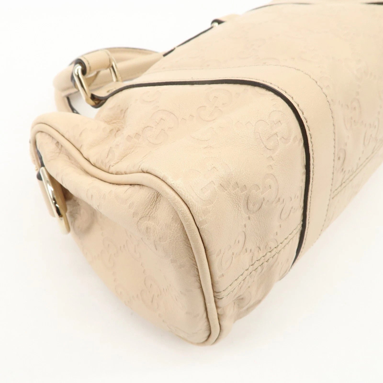 Gucci Mini Boston Bag - Pink Beige, Guccissima Leather