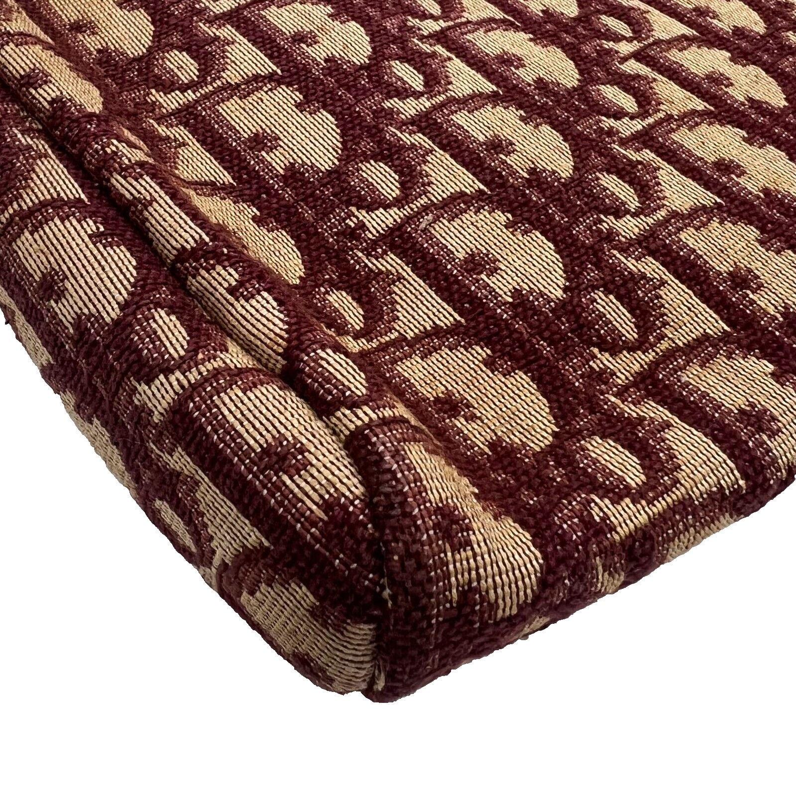 Christian Dior Trotter Clutch Bag Pouch Canvas Bordeaux