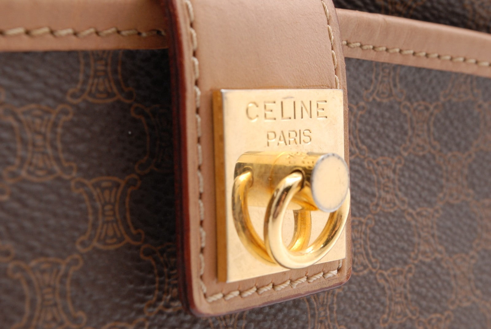 Celine Macadam Shoulder Bag - Brown, Leather PVC