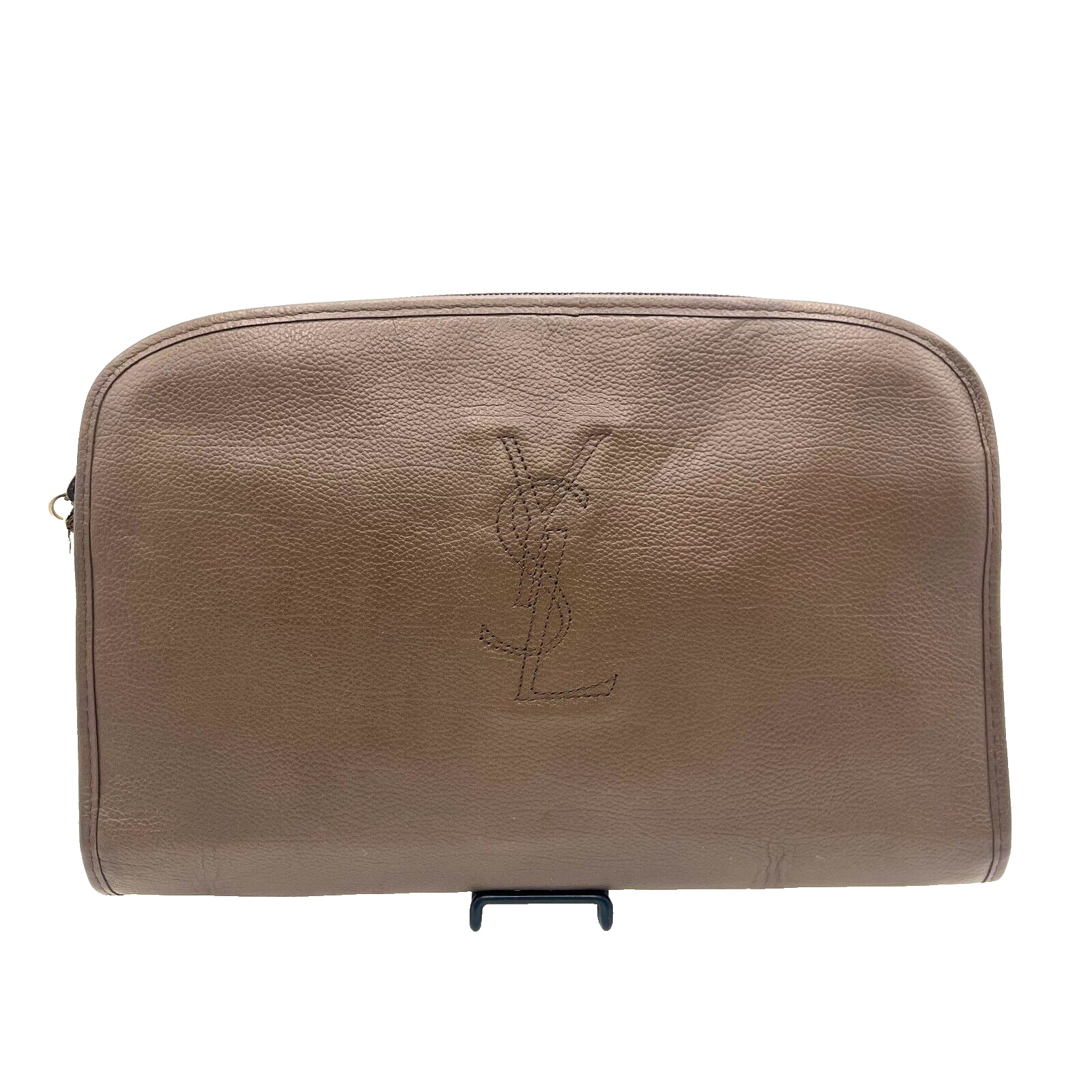 Yves Saint Laurent YSL Leather Clutch - Brown