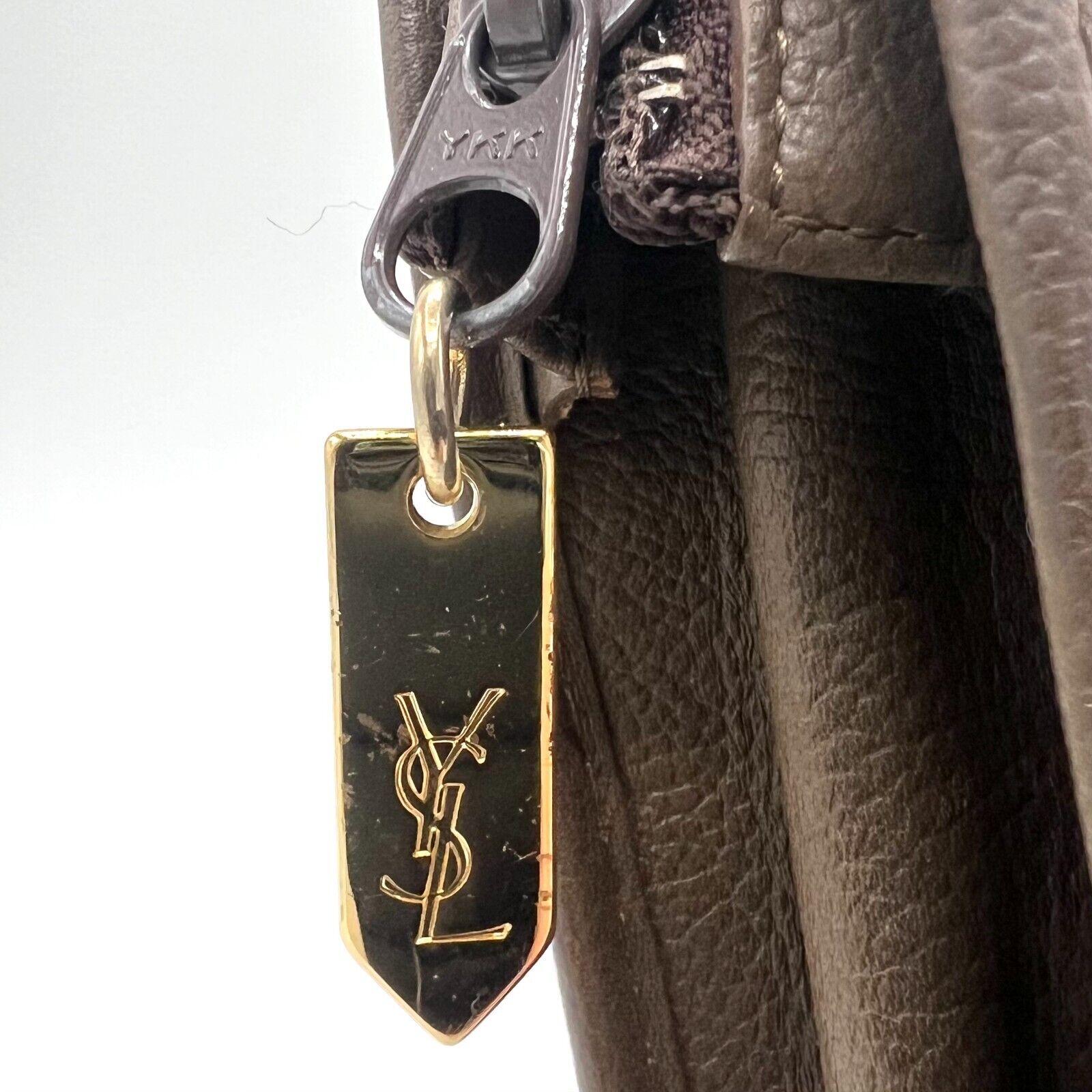 Yves Saint Laurent YSL Leather Clutch - Brown