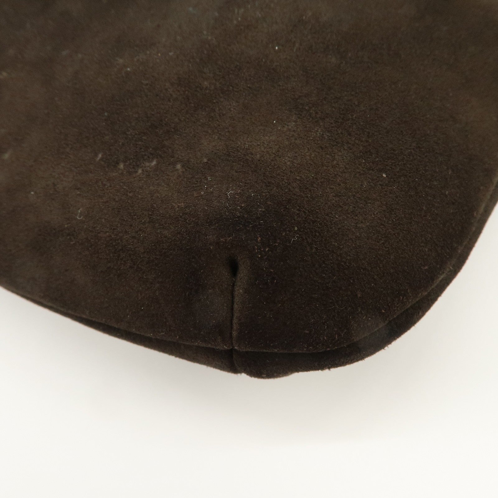 Gucci Duonissos Suede Leather Shoulder Bag - Dark Brown