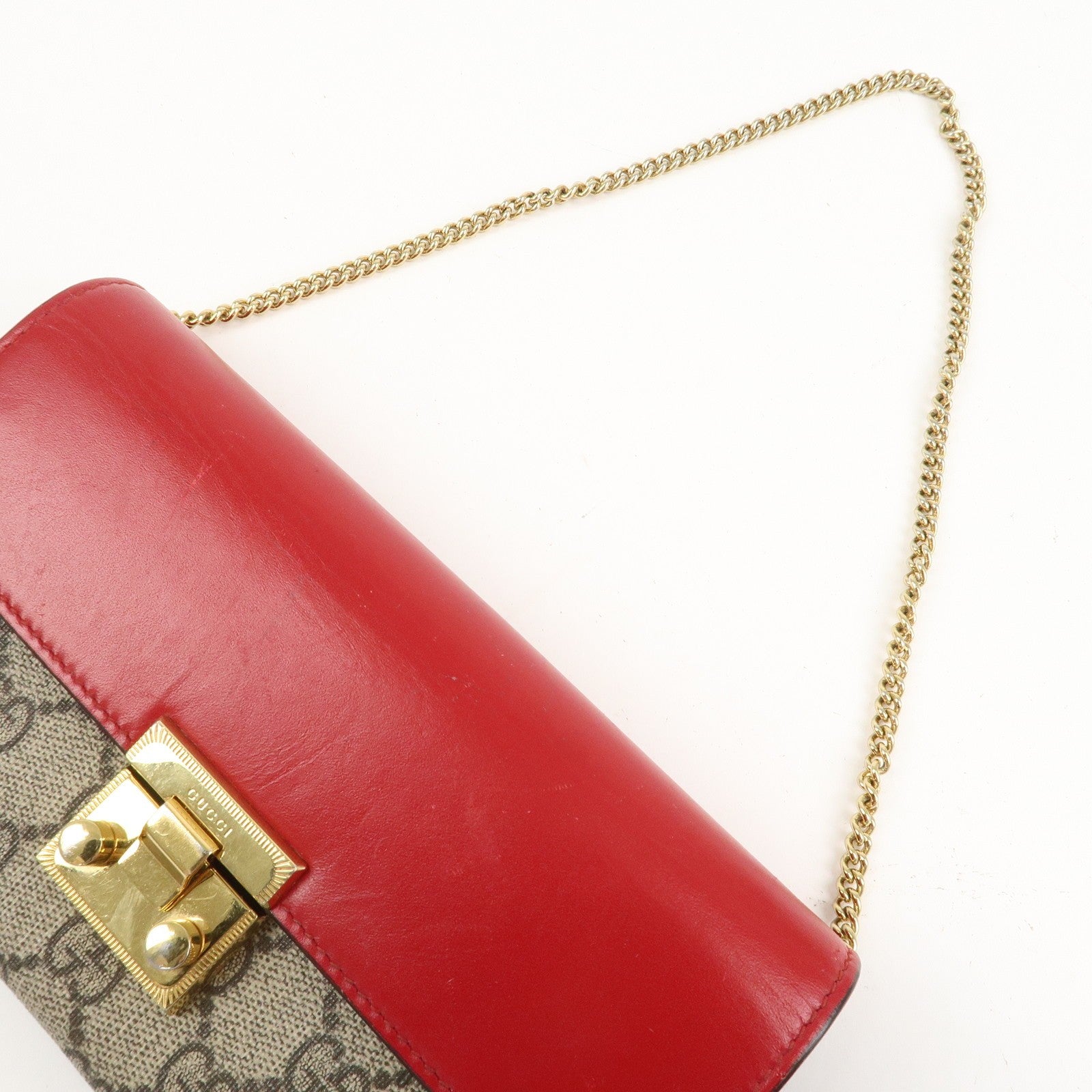 Gucci GG Supreme Leather Canvas Padlock Chain