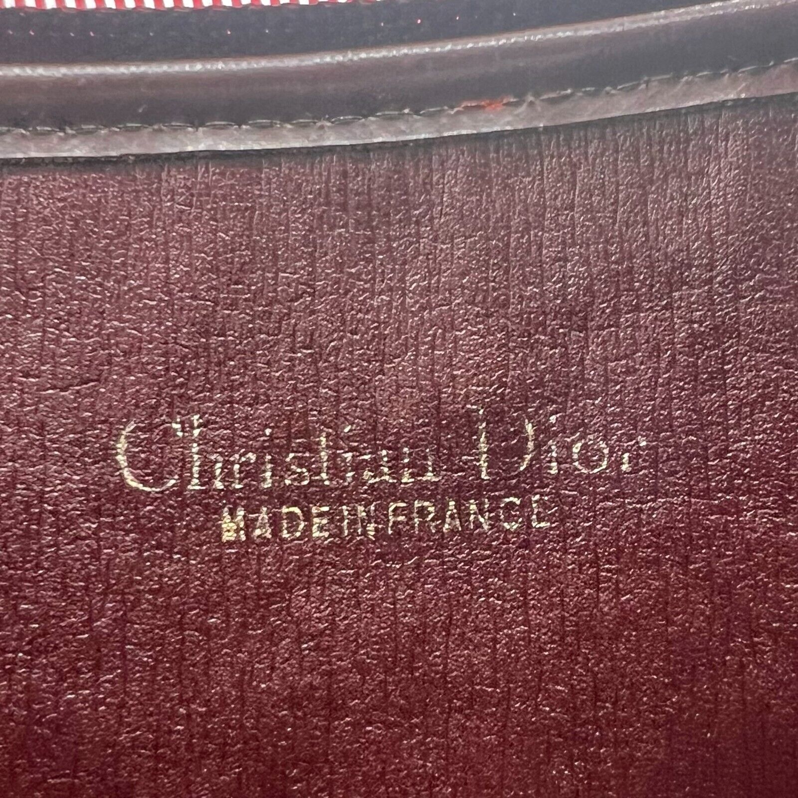 Christian Dior Trotter Clutch Bag Pouch Canvas Bordeaux