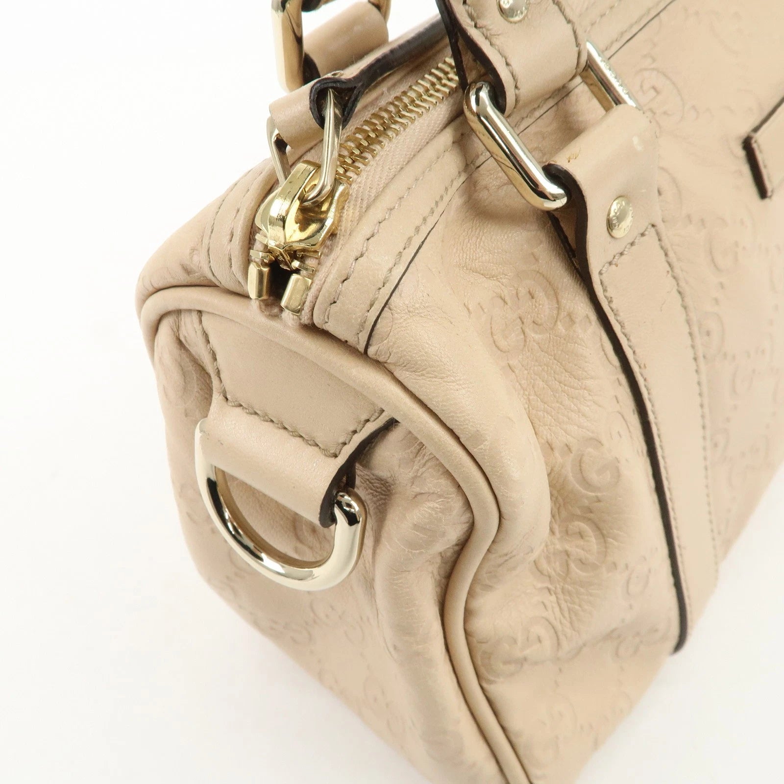 Gucci Mini Boston Bag - Pink Beige, Guccissima Leather