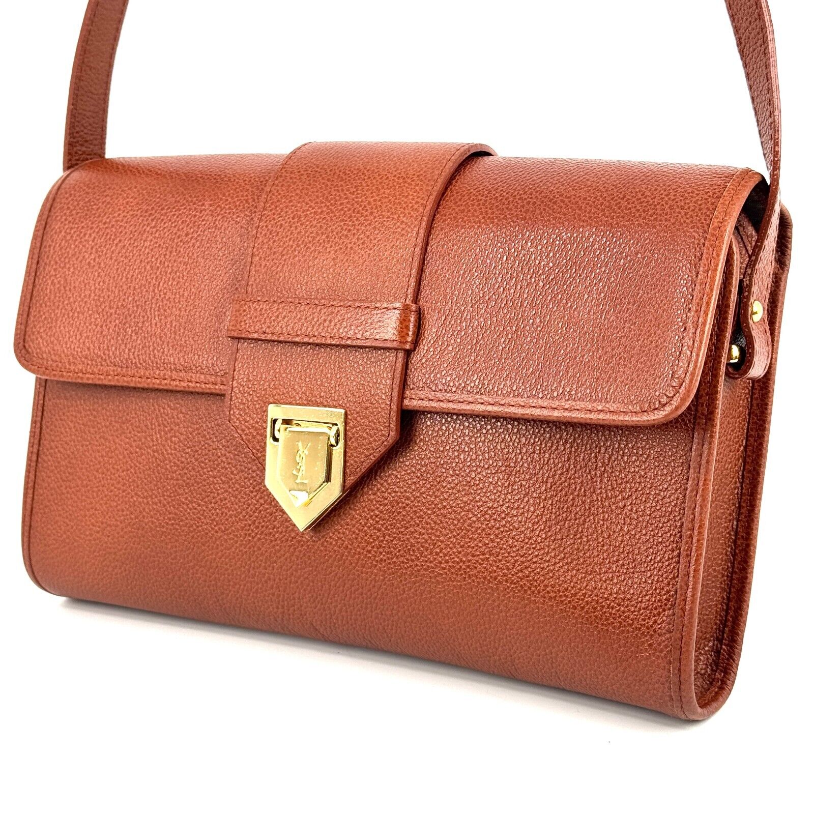 Yves Saint Laurent YSL Vintage Shoulder Bag - Brown Leather