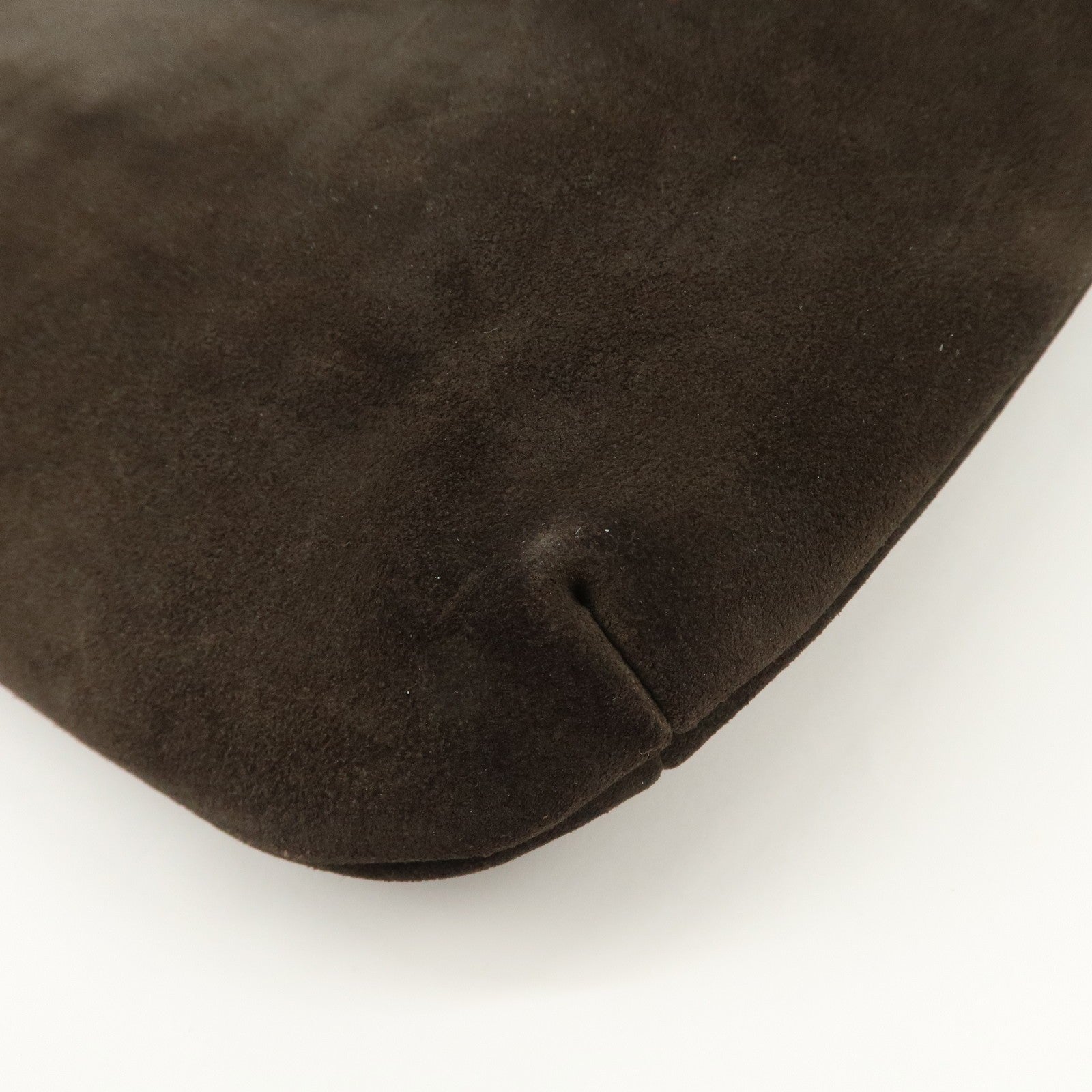 Gucci Duonissos Suede Leather Shoulder Bag - Dark Brown