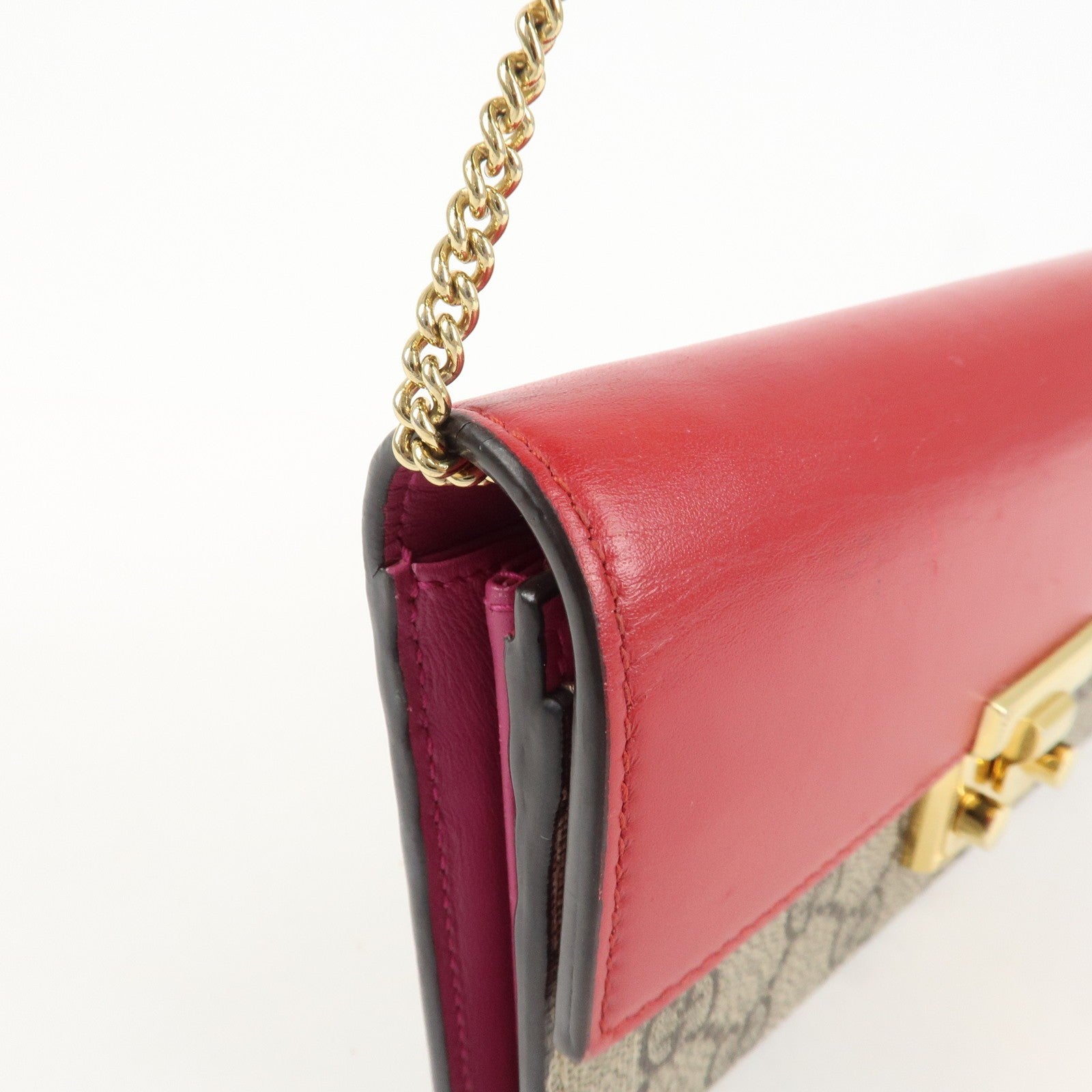 Gucci GG Supreme Leather Canvas Padlock Chain