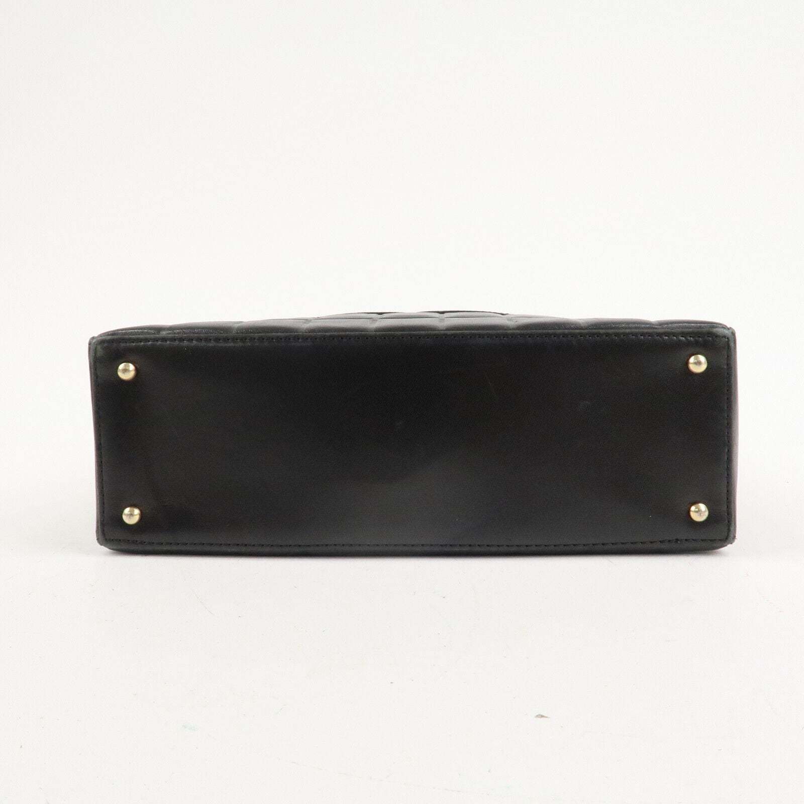 Chanel Mark Chocolate Bar Lamb Skin Black Shoulder Bag
