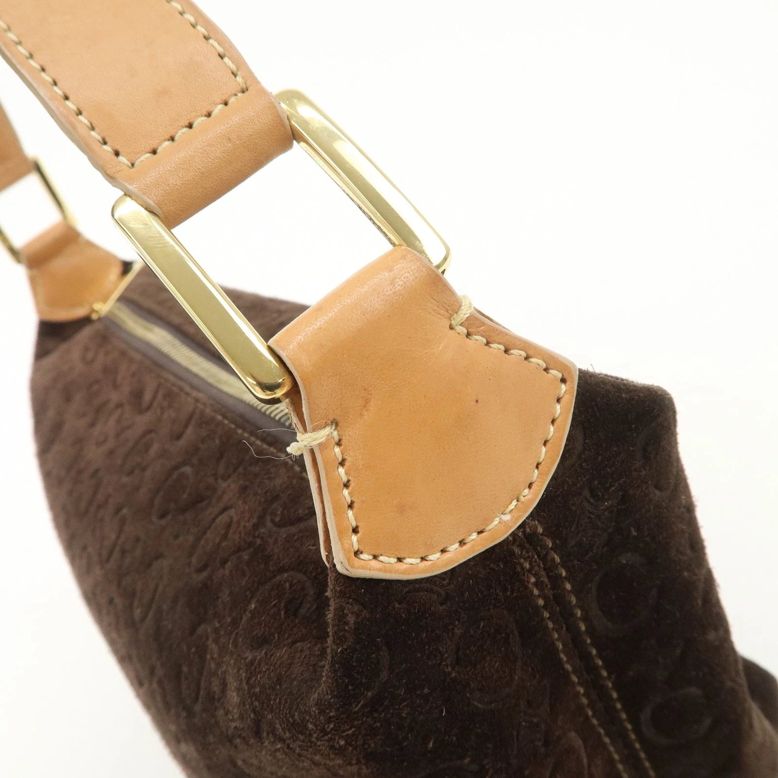 Celine Macadam Shoulder Bag - Brown, Suede