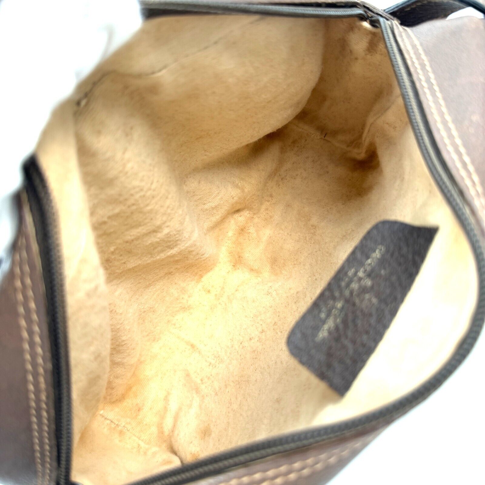 Gucci Vintage Shoulder Bag GG Sherry Line - Brown Leather PVC